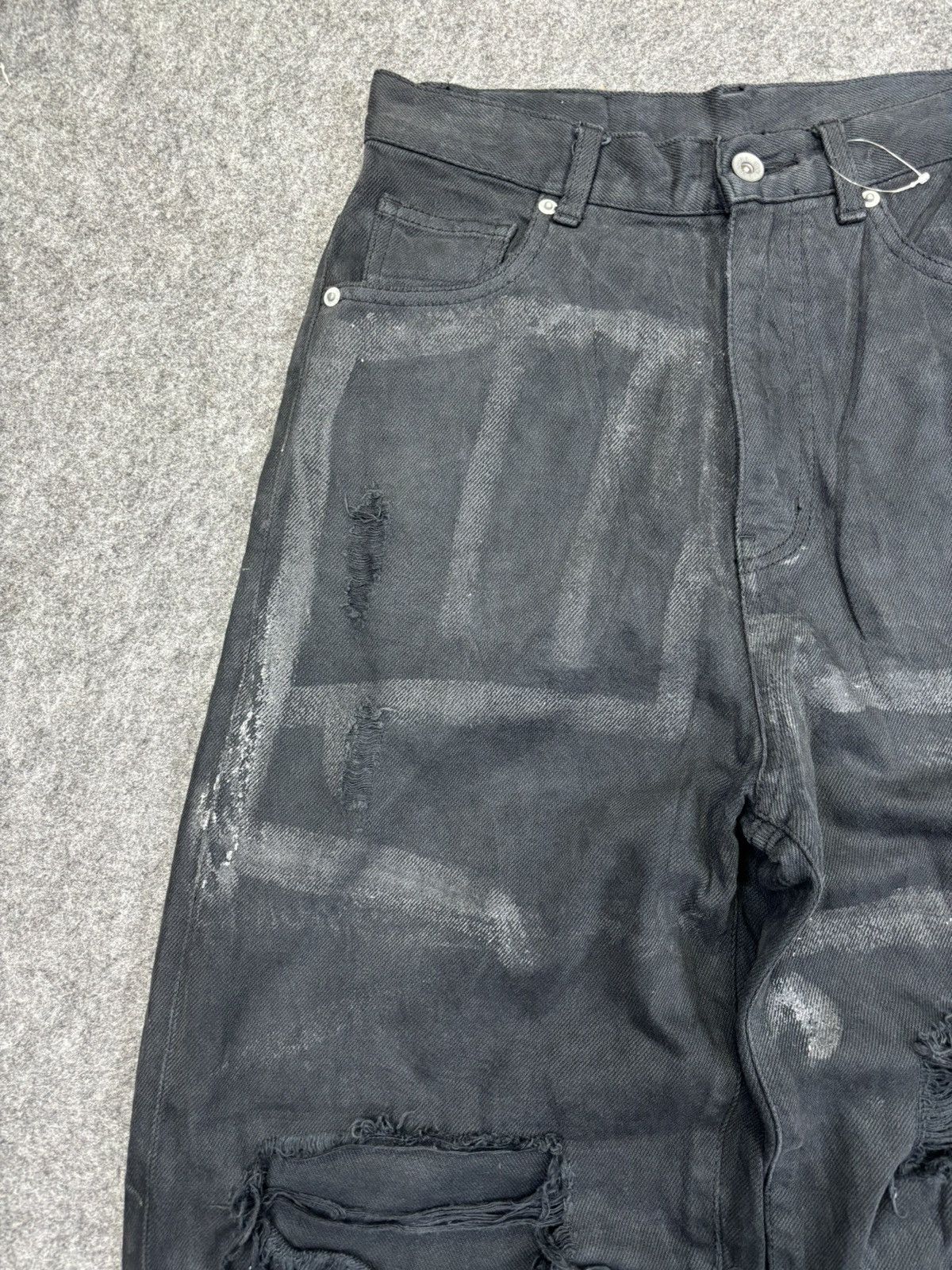 Japanese Brand Archival💥Jeanasis Distressed Balloon Released Hem Denim F925 Size US 27 - 4 Thumbnail