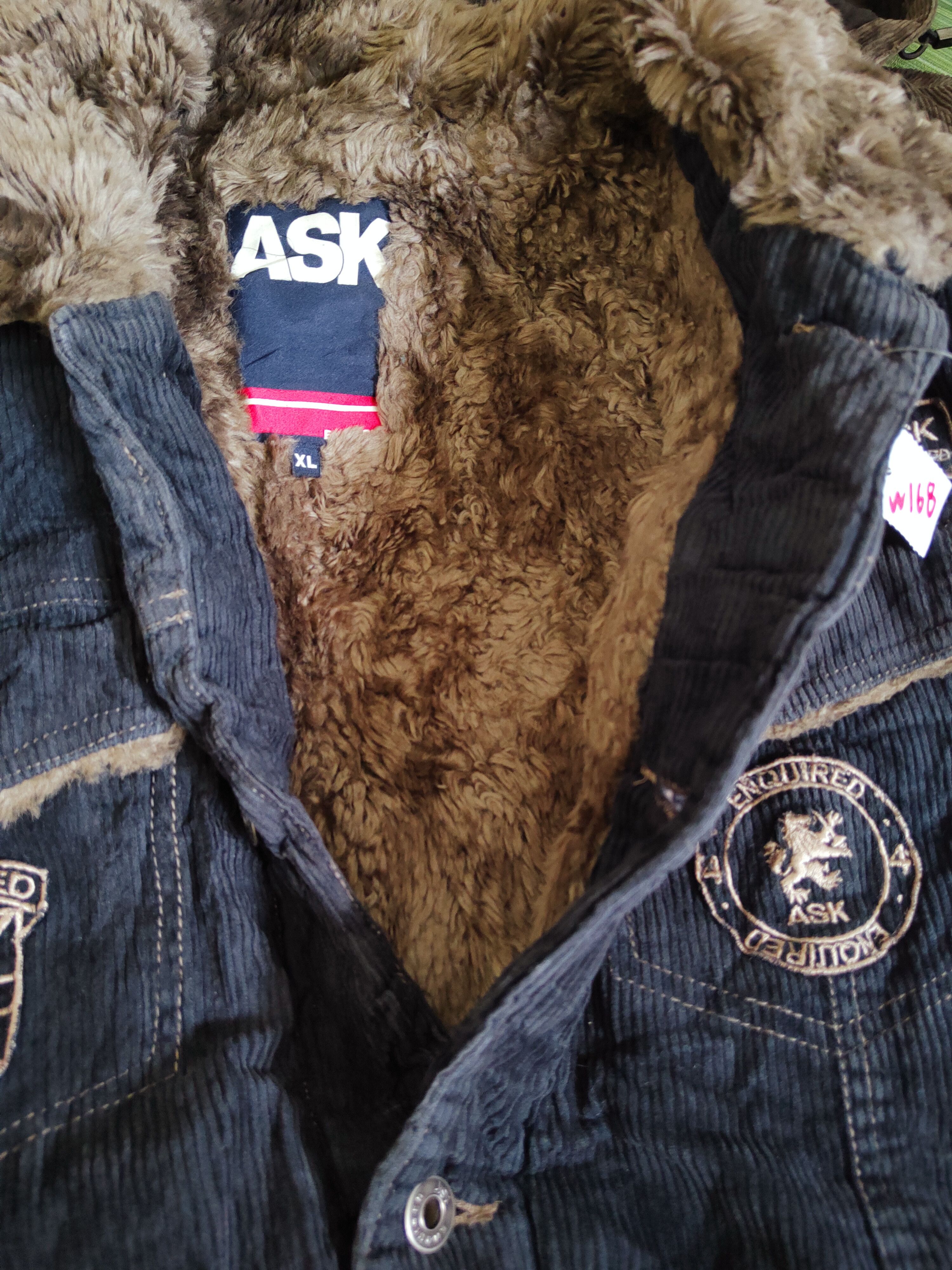 Japanese Brand Ask Black Corduroy Jackets winter #W168 Size US M / EU 48-50 / 2 - 16 Thumbnail