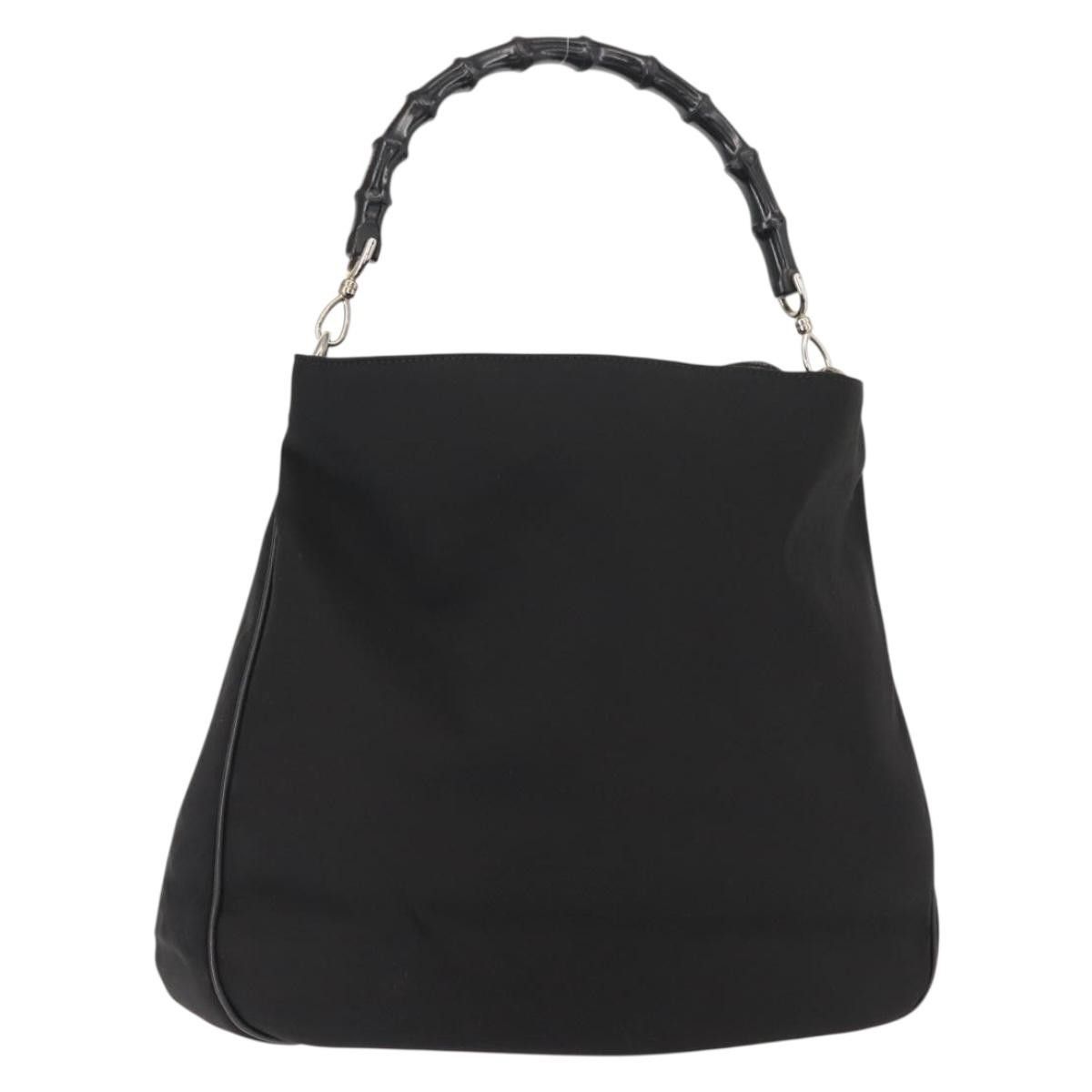 Gucci Gucci Vintage Bamboo Handle Open Hobo Nylon Size ONE SIZE - 1 Thumbnail