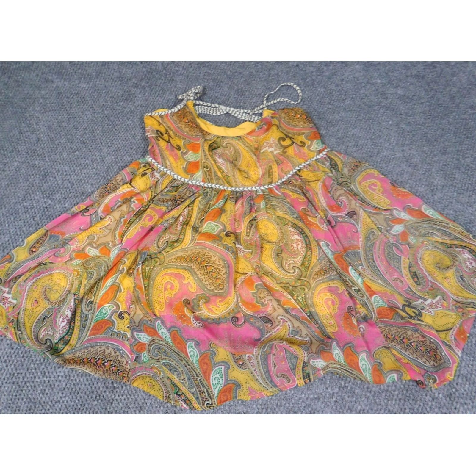 CO Ark & Co Womens Blouse Medium Pink Pullover Stretch Argyle Yellow Casual Size M / US 6-8 / IT 42-44 - 4 Thumbnail