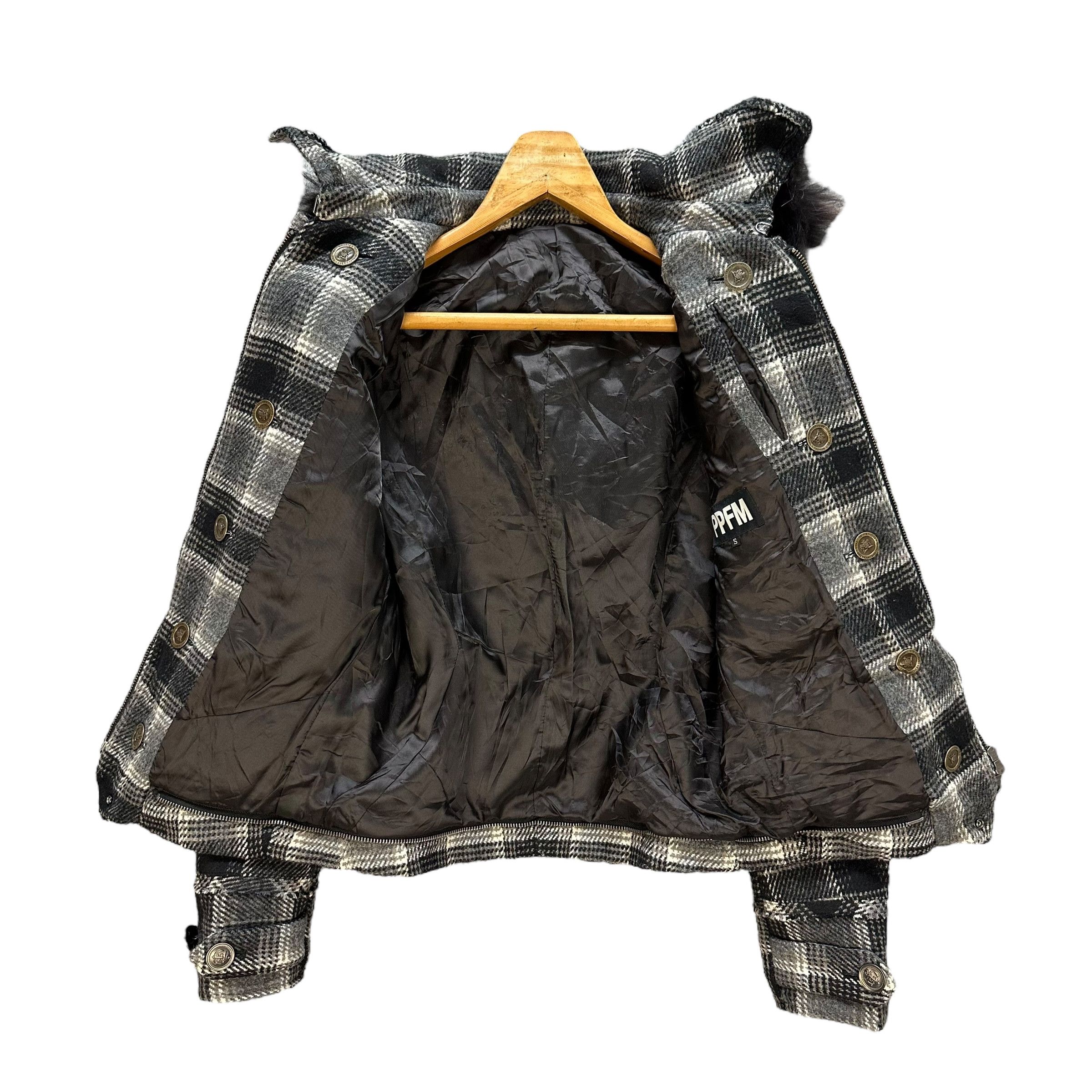 PPFM PPFM Studded Logo Fur Hoodie Tartan Crop Jacket #A54-1246 Size US S / EU 44-46 / 1 - 9 Thumbnail