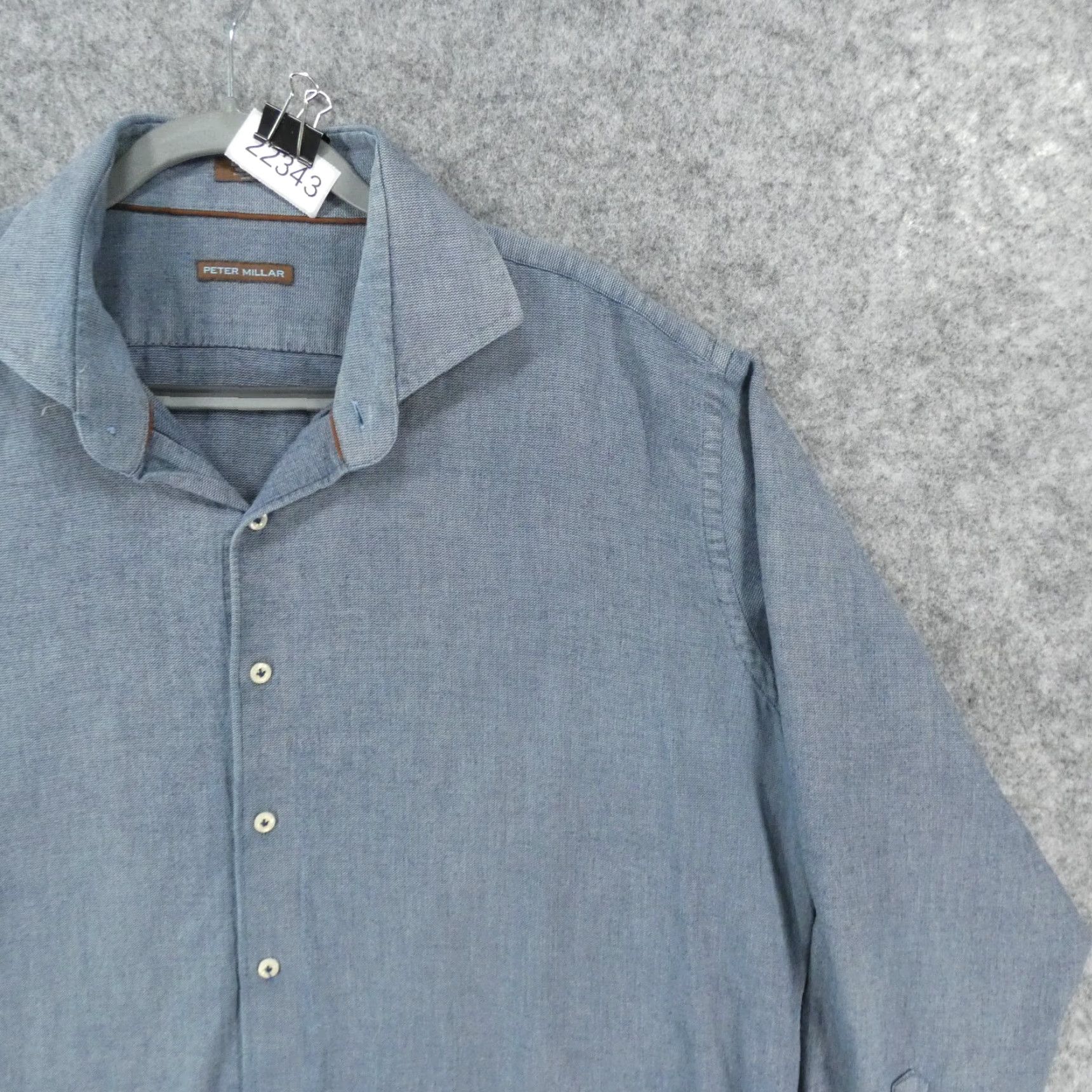 Peter Millar Peter Millar Shirt Mens Extra Large Long Sleeve Button-Up Blue Size US XL / EU 56 / 4 - 6 Thumbnail