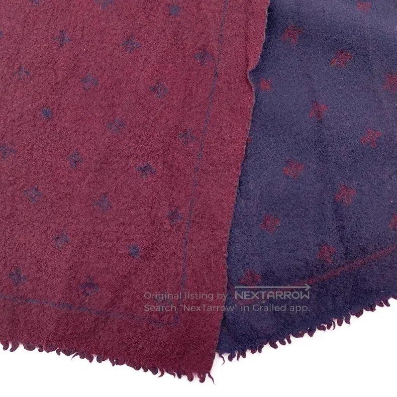 Gucci Gucci Burgundy bee full-print woollen scarf Size ONE SIZE - 6 Thumbnail