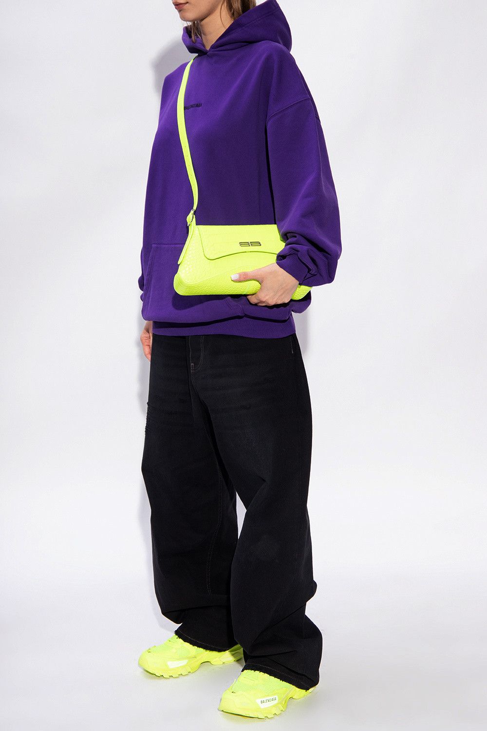 Balenciaga o1bcso1str1224 Track.3 Fluo Mnc/Destroy Sneakers in Yellow Size US 8 / IT 38 - 2 Thumbnail