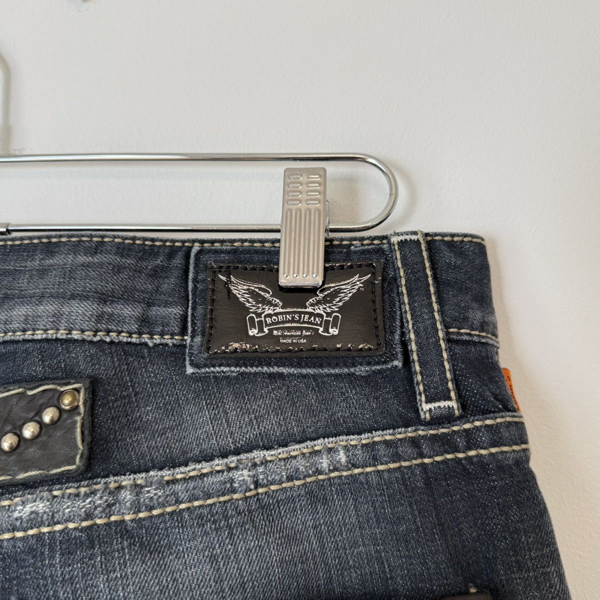 Robins Jeans Robin’s Jeans Racer Faded Leather Accent Bootcut Denim Y2K Size US 34 / EU 50 - 7 Thumbnail