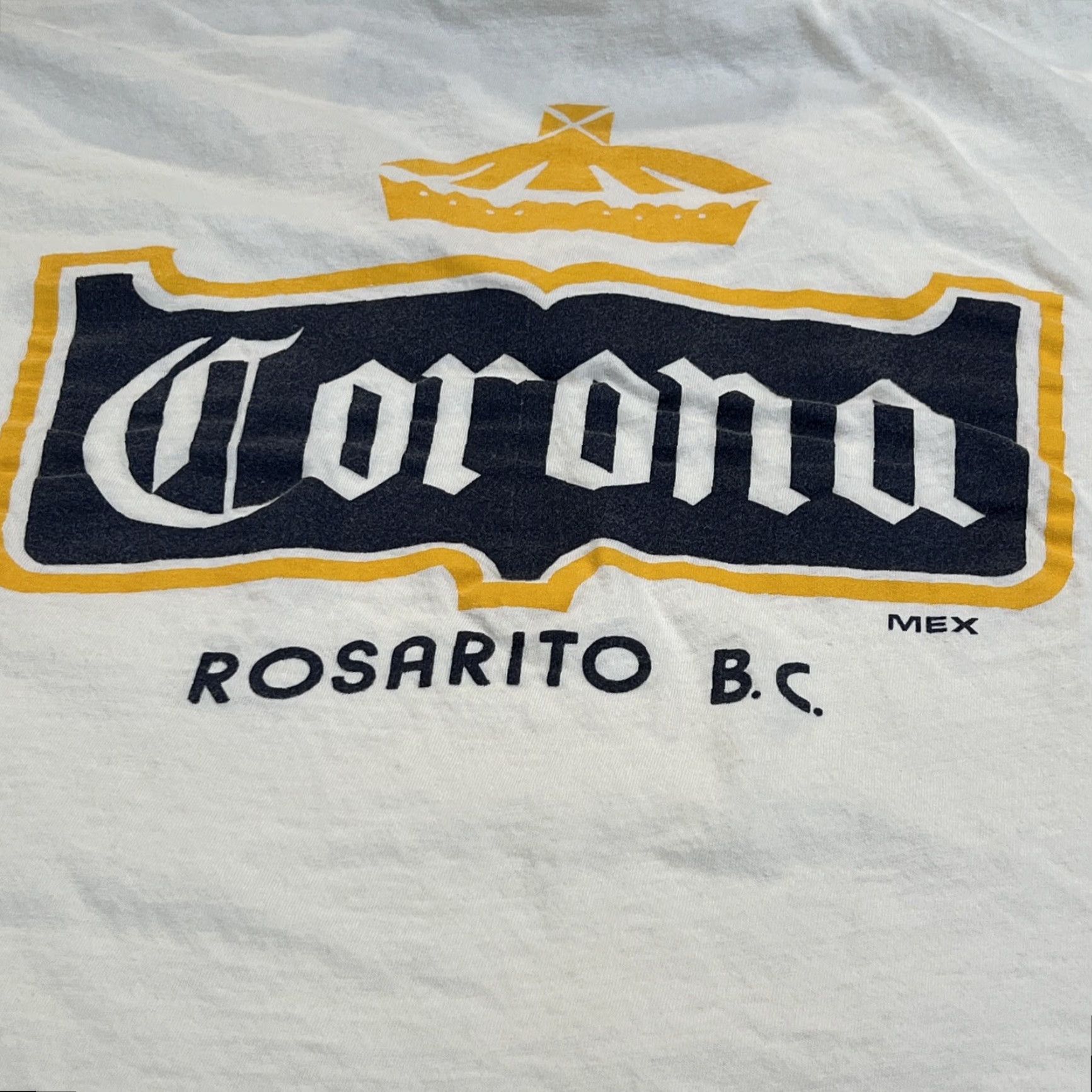 Vintage VINTAGE Rosarito Beach Corona T Shirt XL Graphic 1980s White Cotton Single Stitch Unisex Mens Womens Size US XL / EU 56 / 4 - 2 Thumbnail