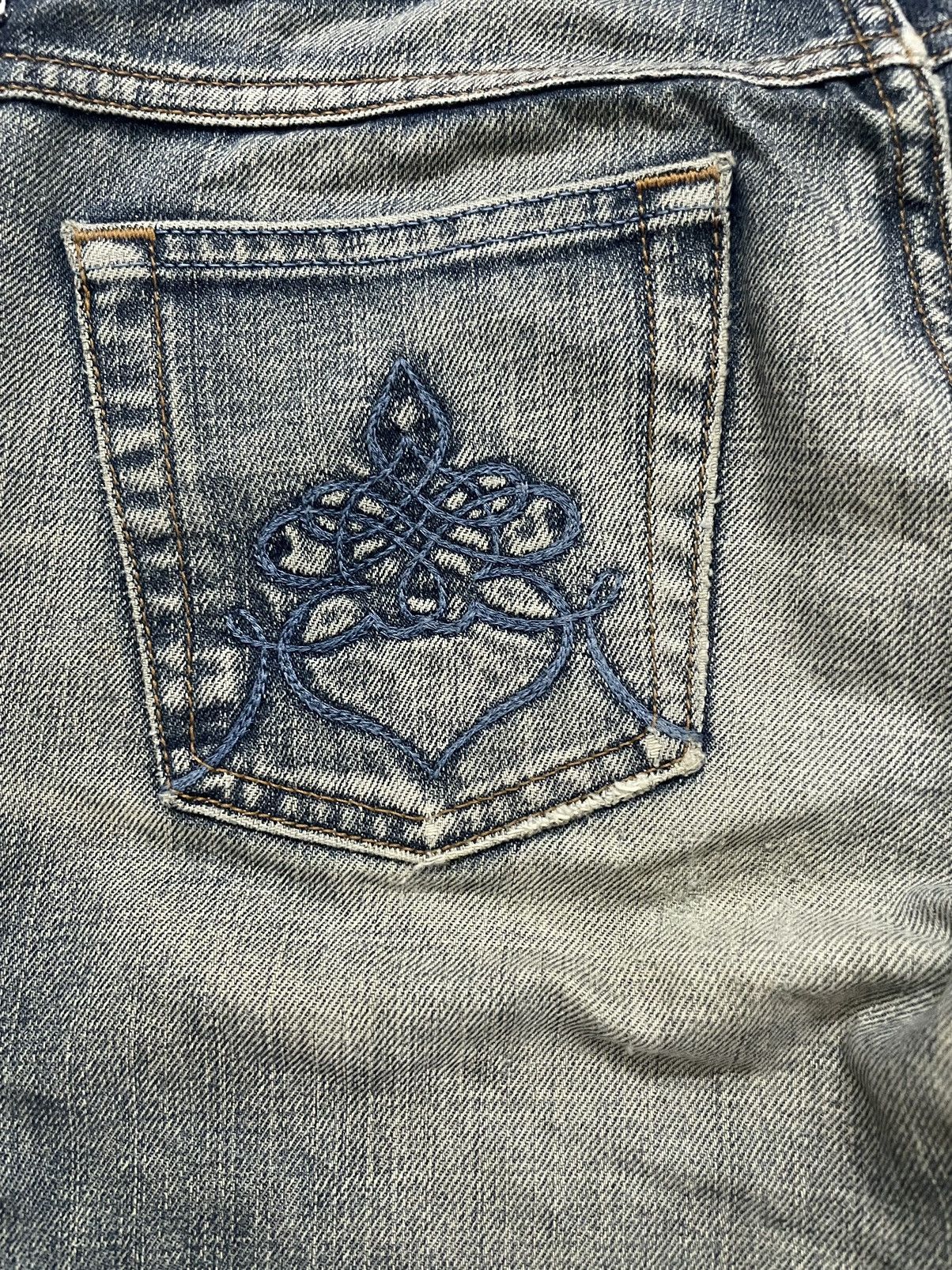 Diesel × Vintage Sick🔥Vtg Ripped Jeans Diesel Industry Embroidery denim Size 29" - 13 Thumbnail