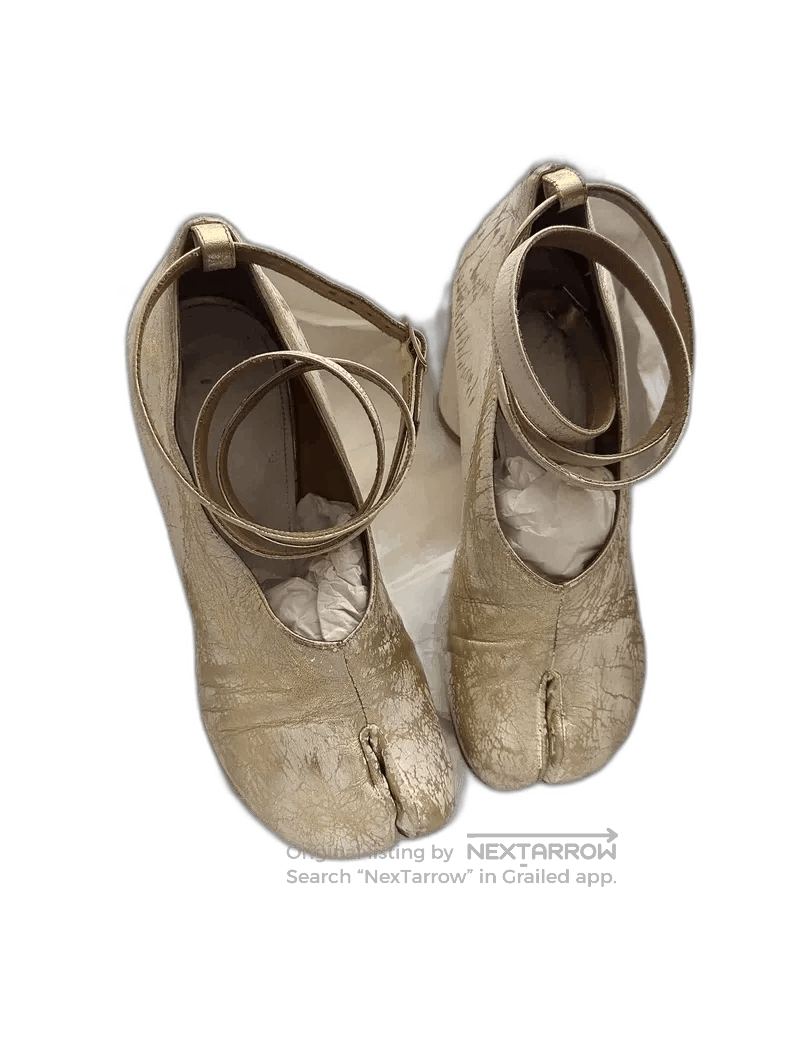 Maison Margiela Maison Margiela Tabi Heels Rare Gold Foil. Size US 7 / IT 37 - 1 Thumbnail