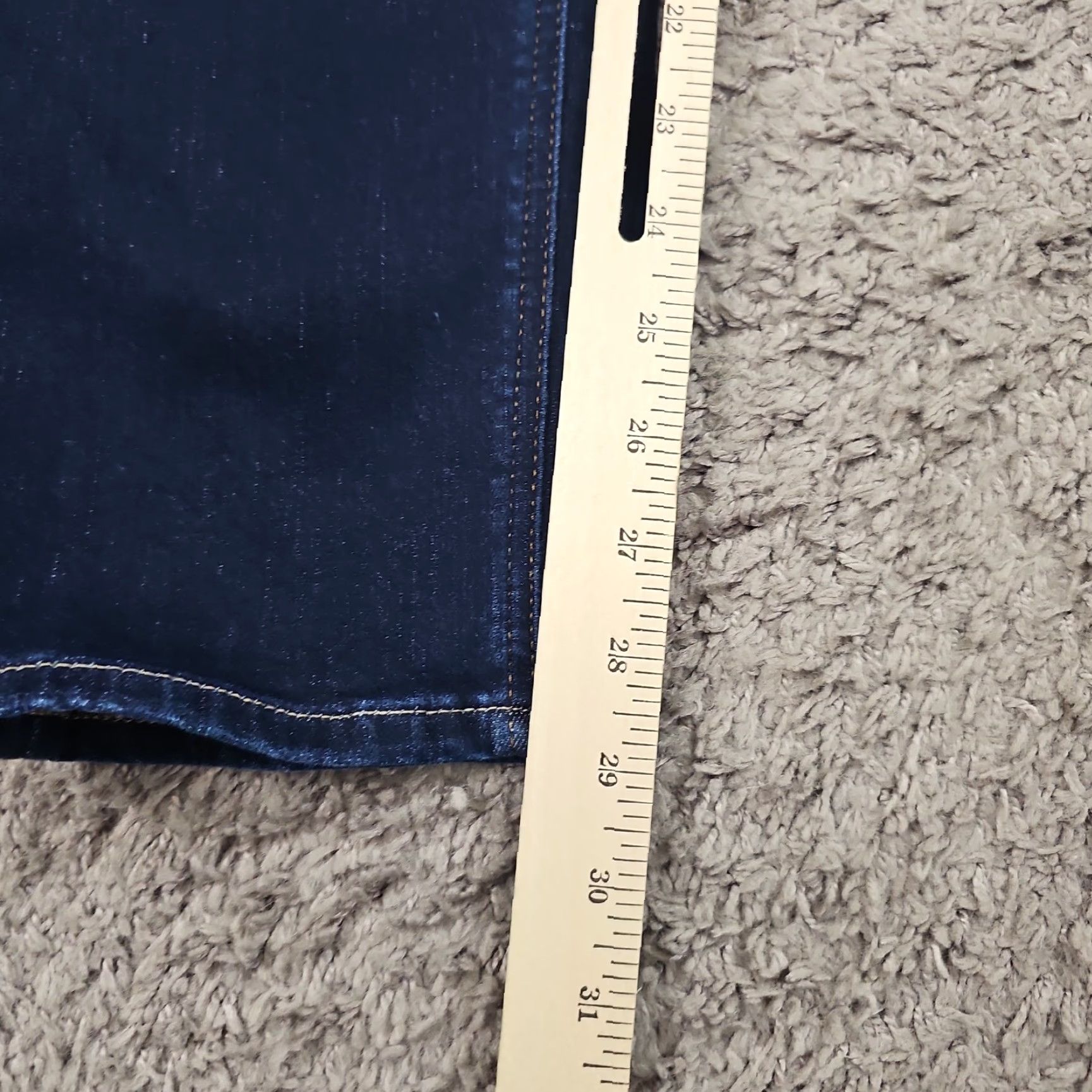 Express Express Jeans Slim Fit Denim Jeans - 32x29 - Dark Wash - Blue - Mens - Regular - Stretch - Cotton Polyester Spandex - 31x29 Tag Size 32x32 Size US 31 - 6 Thumbnail