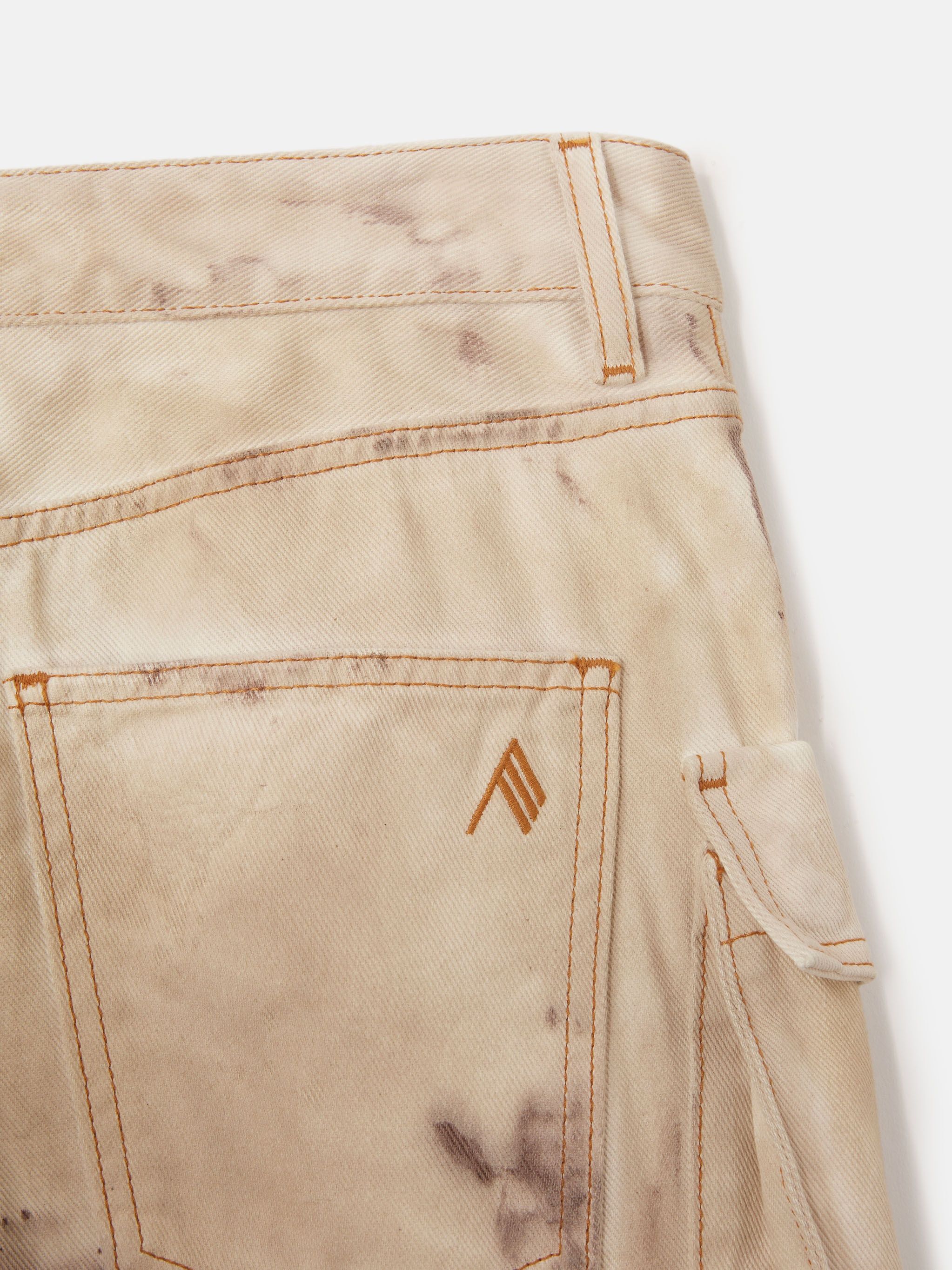 The Attico o1mle0525 Essie Long Pant in Beige Size 29" - 5 Thumbnail