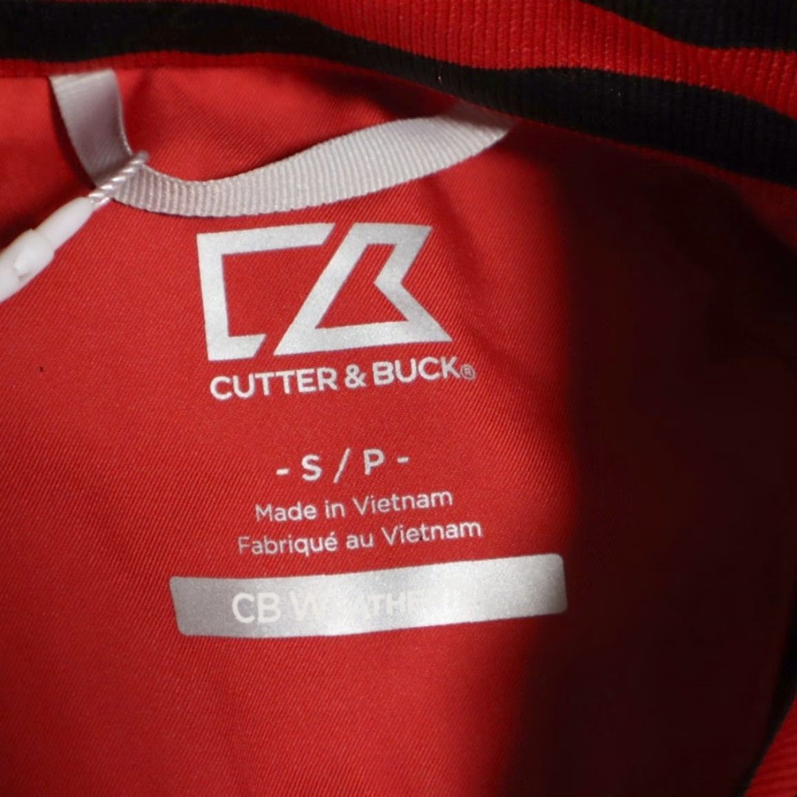 Cutter & Buck Cutter & Buck Weathertech Golf Vest Jacket Red Men's S Shirt Jacket Weathertech Mock Vest, Sleeveless, Polyester, Solid, Relaxed Fit, White? Size US S / EU 44-46 / 1 - 5 Thumbnail