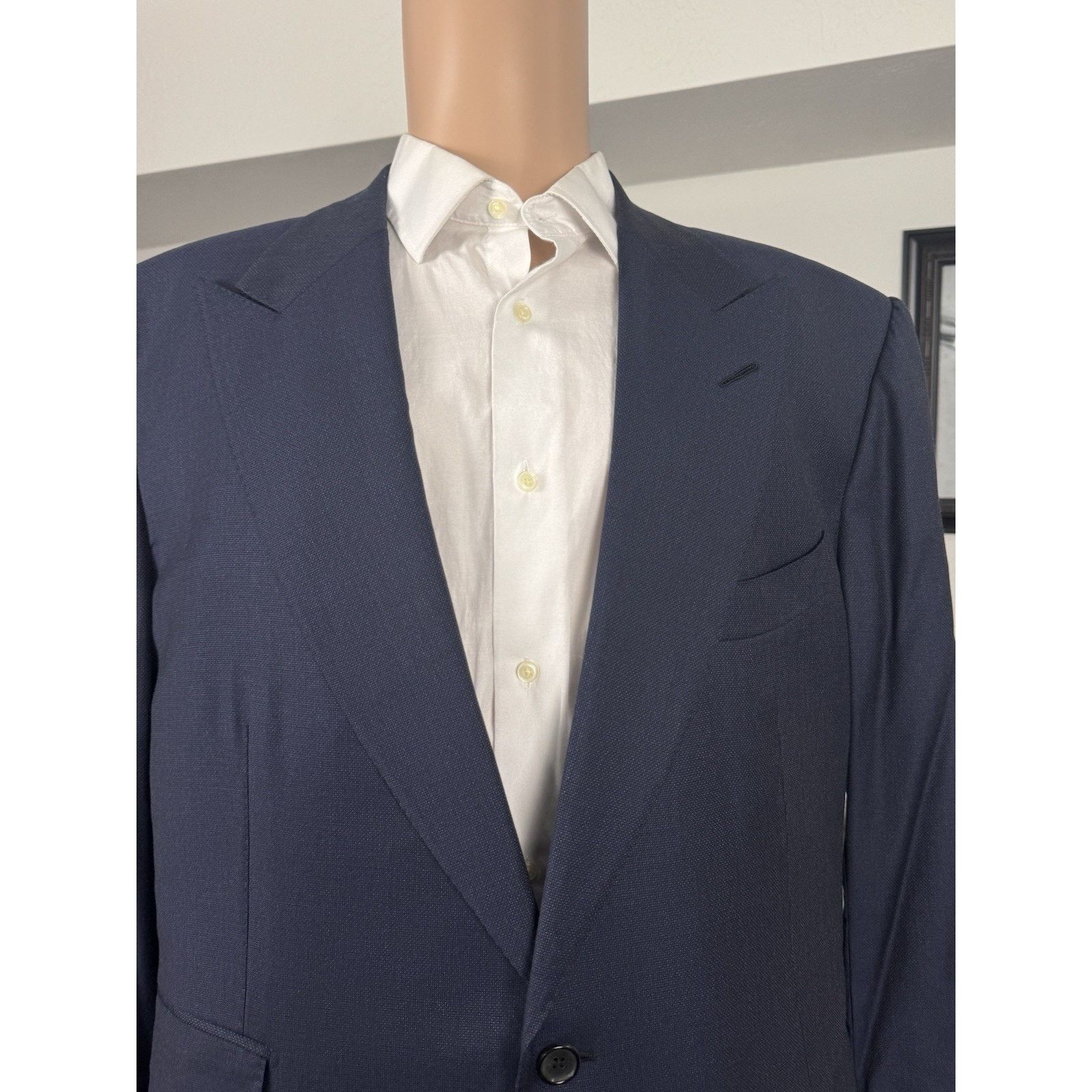 Tom Ford Tom Ford Wool Mohair Navy Wool Blazer Suit Jacket 58R/46US Size 46R - 3 Thumbnail