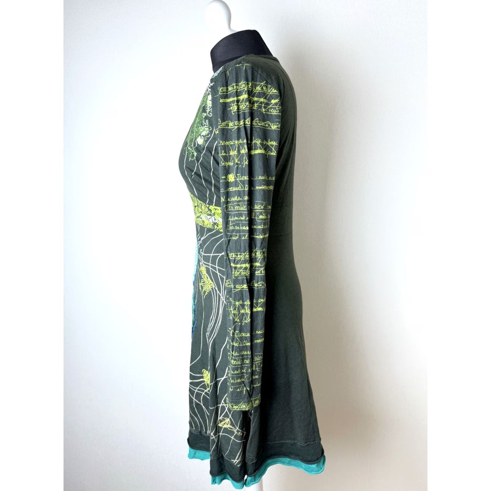 Desigual Desigual Dress TibEt Green Women L A-Line Knee Length XS?? Size L / US 10 / IT 46 - 5 Thumbnail