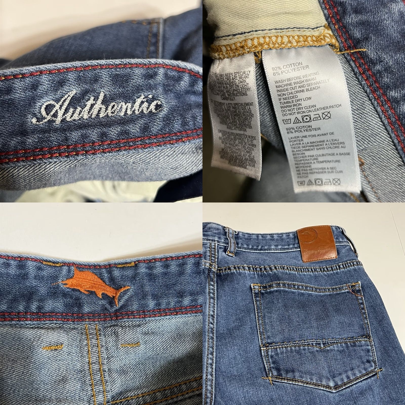 Tommy Bahama Tommy Bahama Antigua Cove Authentic Jeans Mens 34x30 34x28 Blue Denim Straight 5-Pocket Mid Rise Regular Size Type: Regular Size US 34 / EU 50 - 8 Thumbnail
