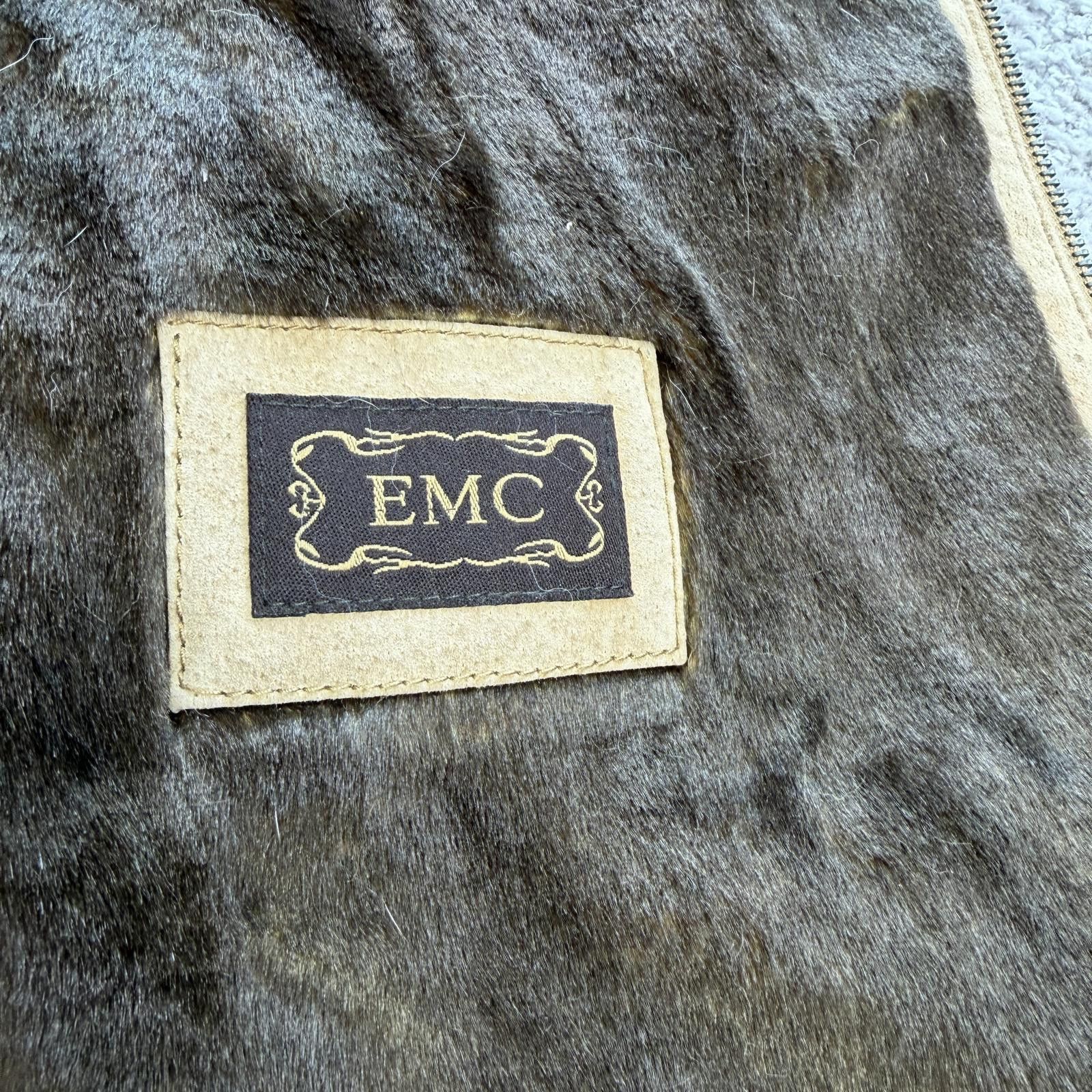 Other Vintage EMC Suede Leather Jacket Faux Shearling Womens 2X Size XXL / US 16-18 / IT 52-54 - 4 Thumbnail