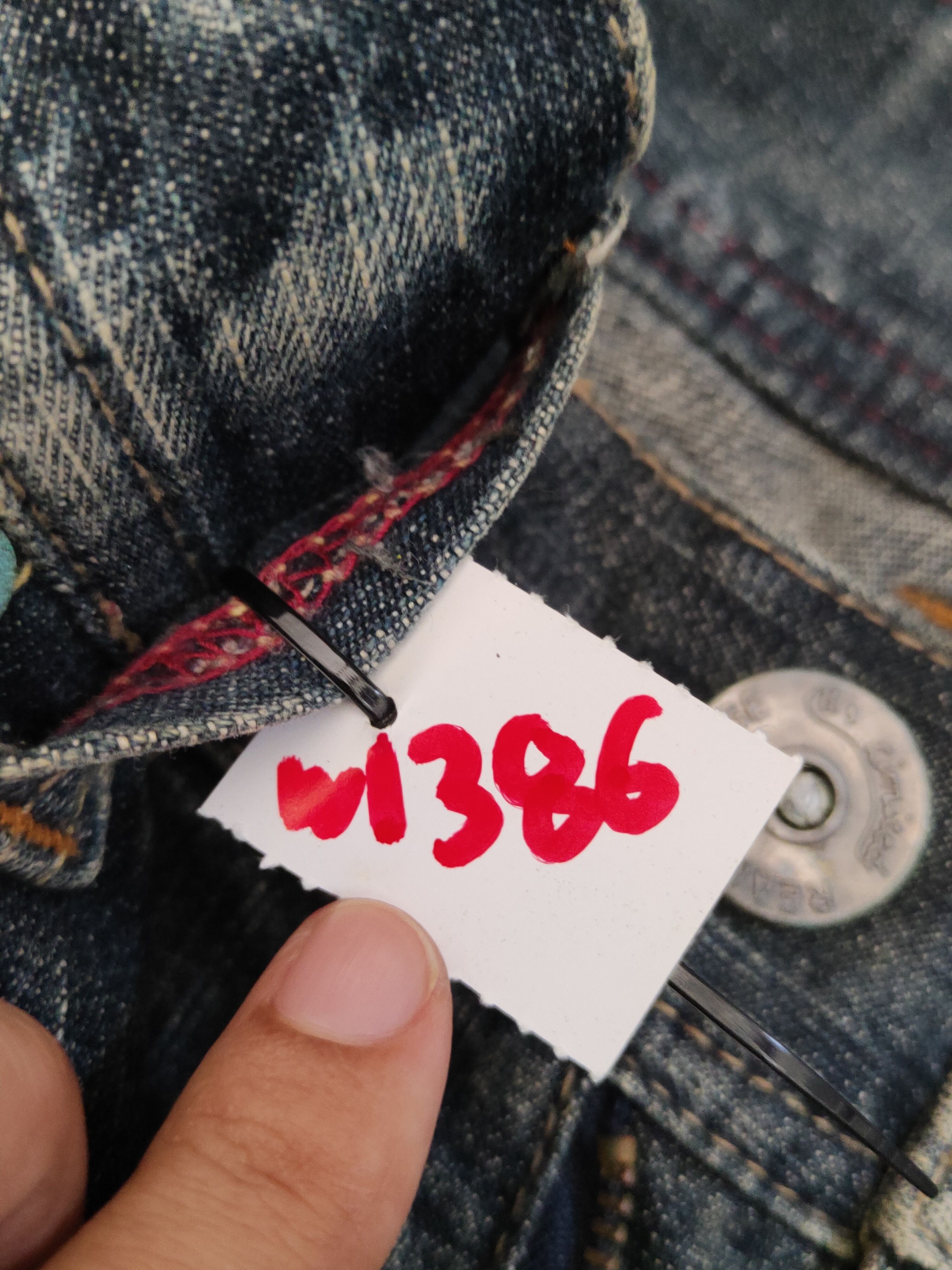 Japanese Brand Japan Dark Blue Distressed Ripped denim Jeans #W1386 Size US 32 / EU 48 - 16 Thumbnail