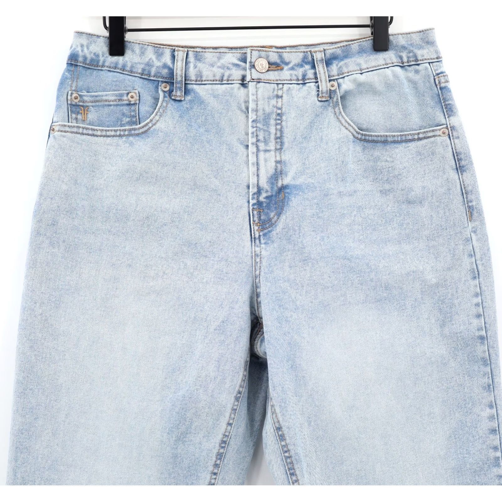 Frye Frye Women’s Straight Leg Light Wash Denim Jeans Sz 29 Regular Rise 11.5" Inseam 29" Blue Cotton Polyester Spandex Stretch Jeans Size 29" - 3 Thumbnail