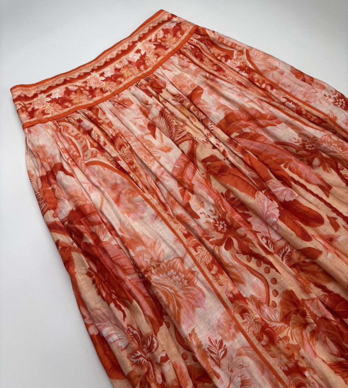Zimmermann Zimmermann Linen Lyre Yoke Midi Skirt Size 28" / US 6 / IT 42 - 3 Thumbnail