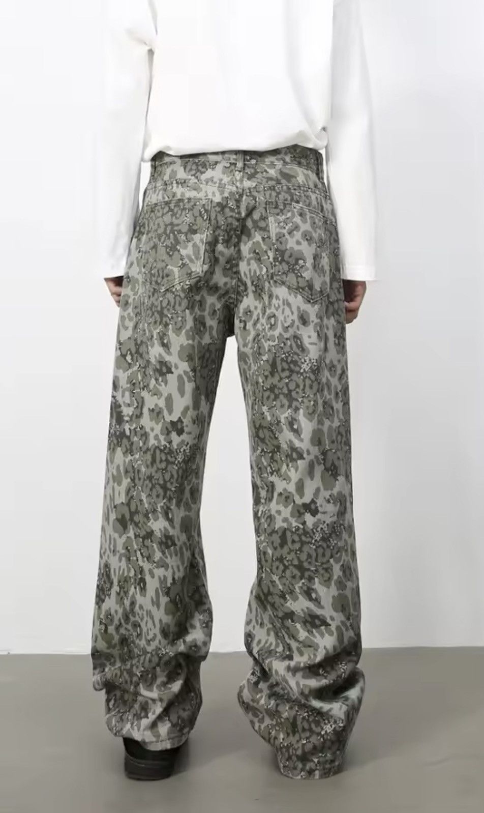 Japanese Brand Camo Denim Pants - Wide Leg Tactical Streetwear Trousers Size US 31 - 2 Thumbnail