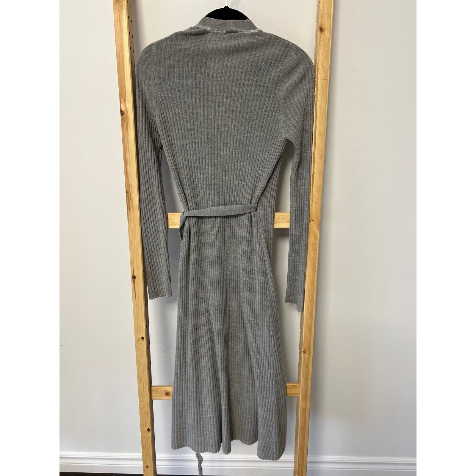 Other La Guêpière Simons Rib Knit Robe Cardigan Grey ( S ) Size ONE SIZE - 4 Thumbnail