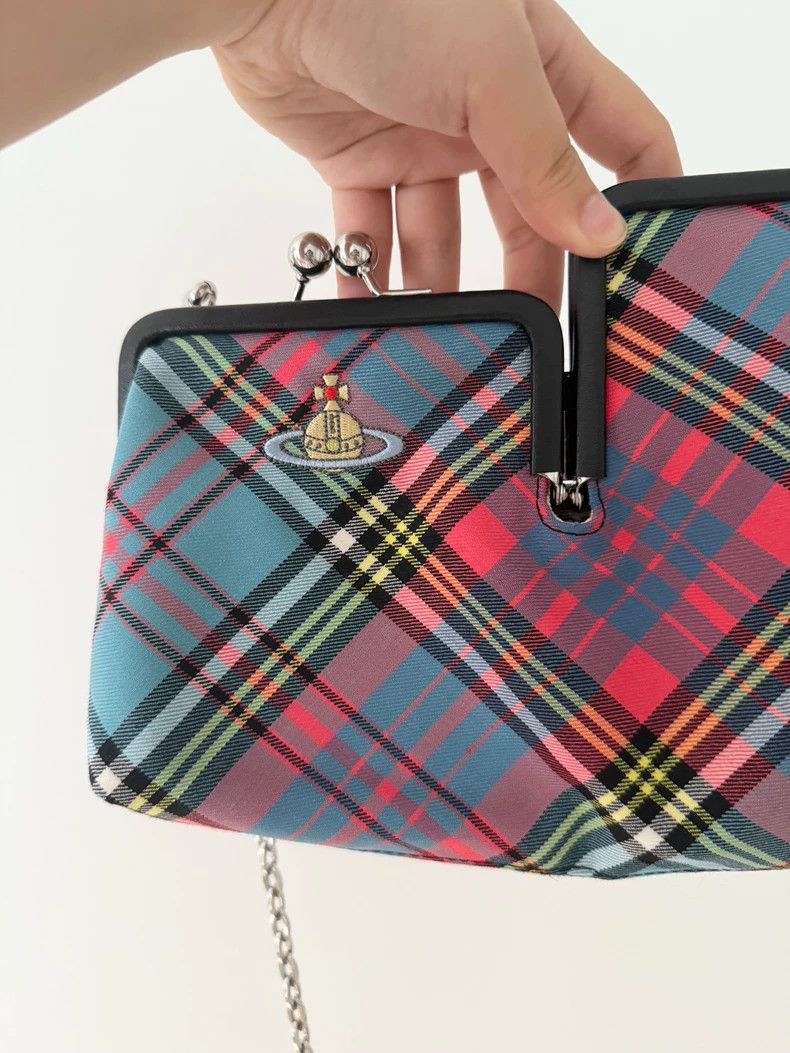 Vivienne Westwood Vivienne Westwood Classic pink and blue checkered, Saturn Size ONE SIZE - 4 Thumbnail