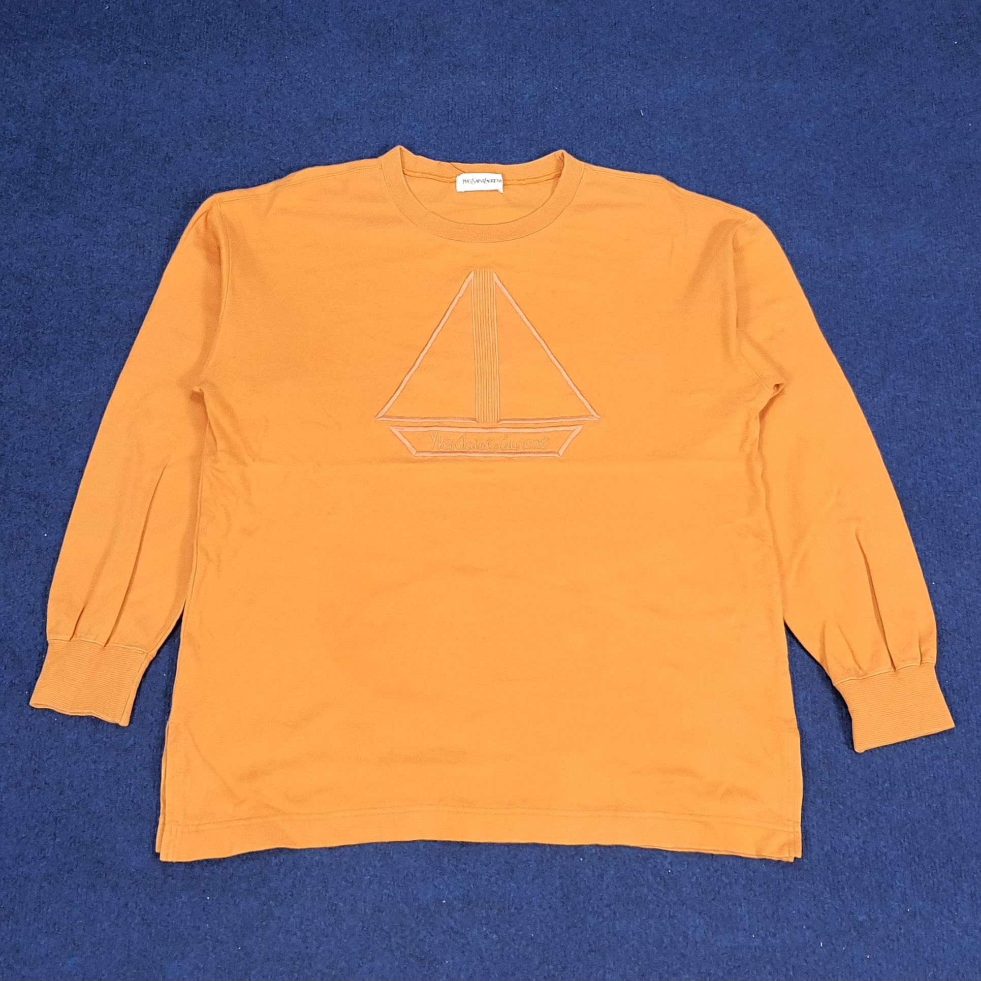 Vintage Yves Saint Laurent Spell Out Long Sleeve Tshirt