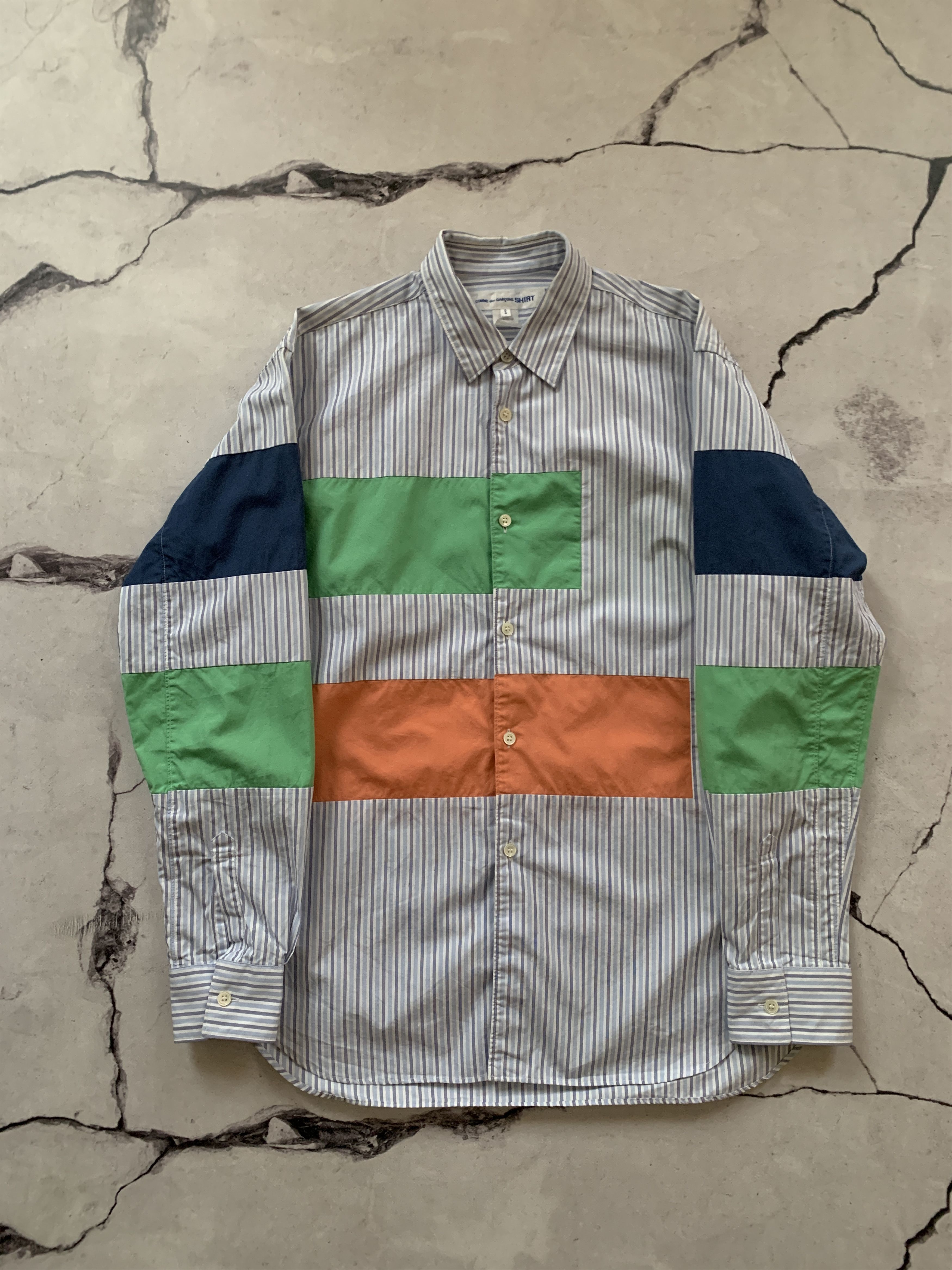 Comme des Garcons COMME des GARCONS Shirt Longsleeve SS21 Striped Patchwork Size US S / EU 44-46 / 1 - 4 Thumbnail
