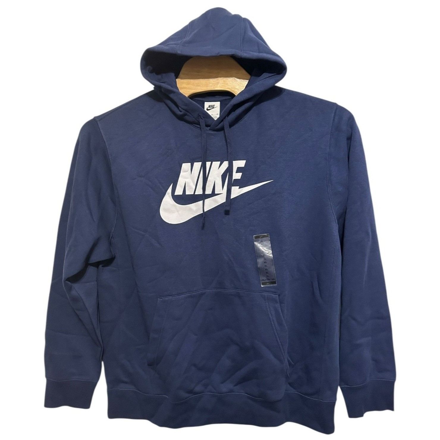 Nike Nike Club Fleece Logo Graphic Pullover Hoodie Sweatshirt Men Size US XL / EU 56 / 4 - 10 Thumbnail
