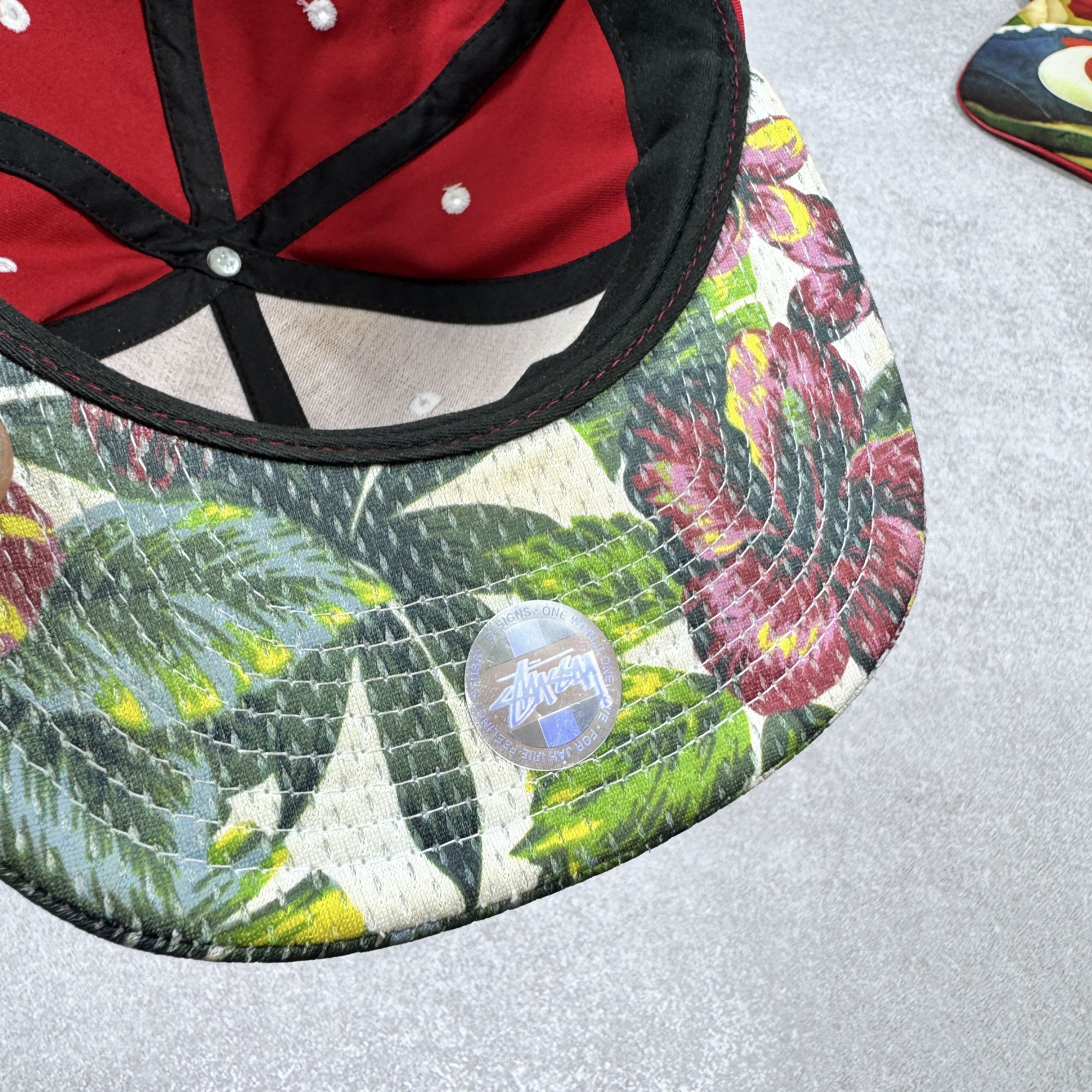 Stussy STUSSY x STARTER Natural Red Floral Capz Cap Snapback 00s Size ONE SIZE - 7 Thumbnail