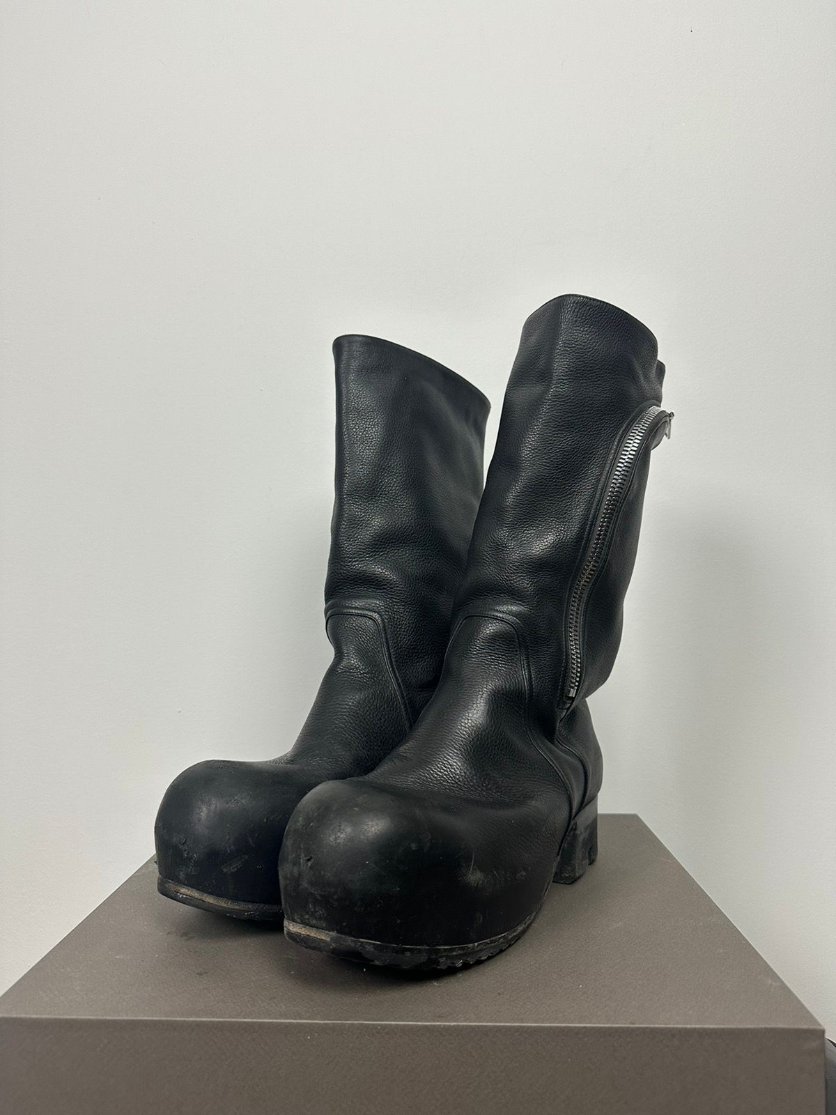 Pre-owned Rick Owens Ss21 ‘phlegethon' Bauhaus Ballast Boots In Black