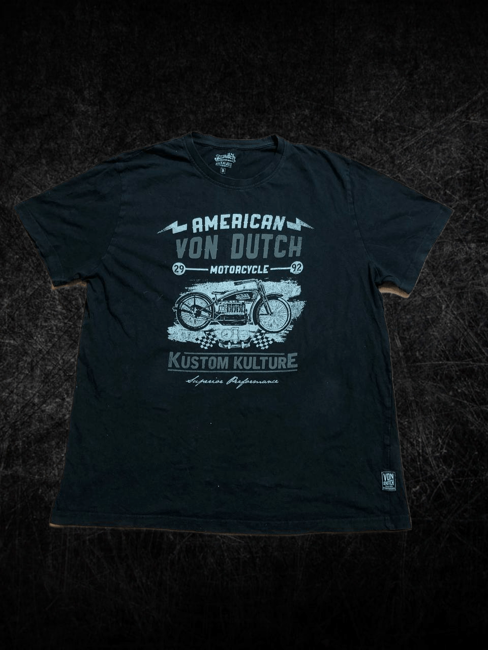 Von Dutch Von Dutch Black Vintage Wash Big Iconic Graphic T-Shirt Size US XL / EU 56 / 4 - 1 Thumbnail