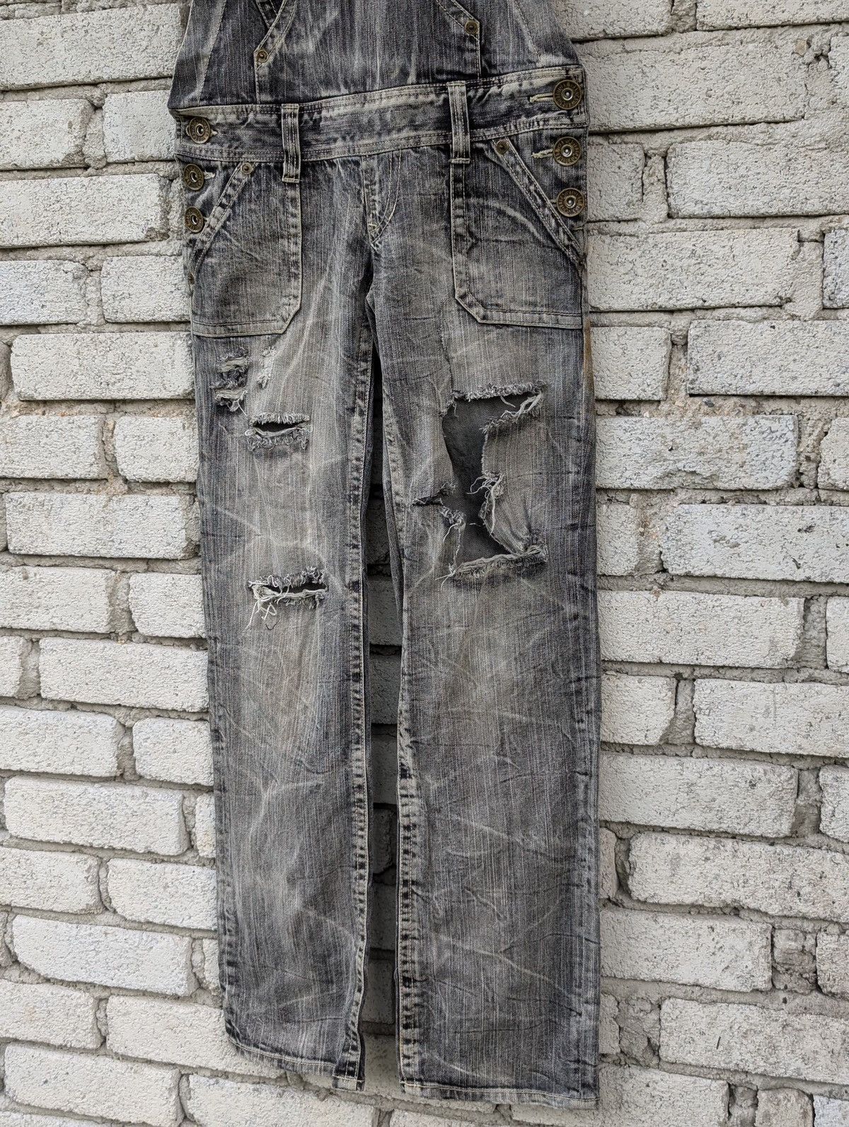 Japanese Brand Overalls Destress Spunky Spirit Sky Bombers Style Size 32" / US 10 / IT 46 - 3 Thumbnail