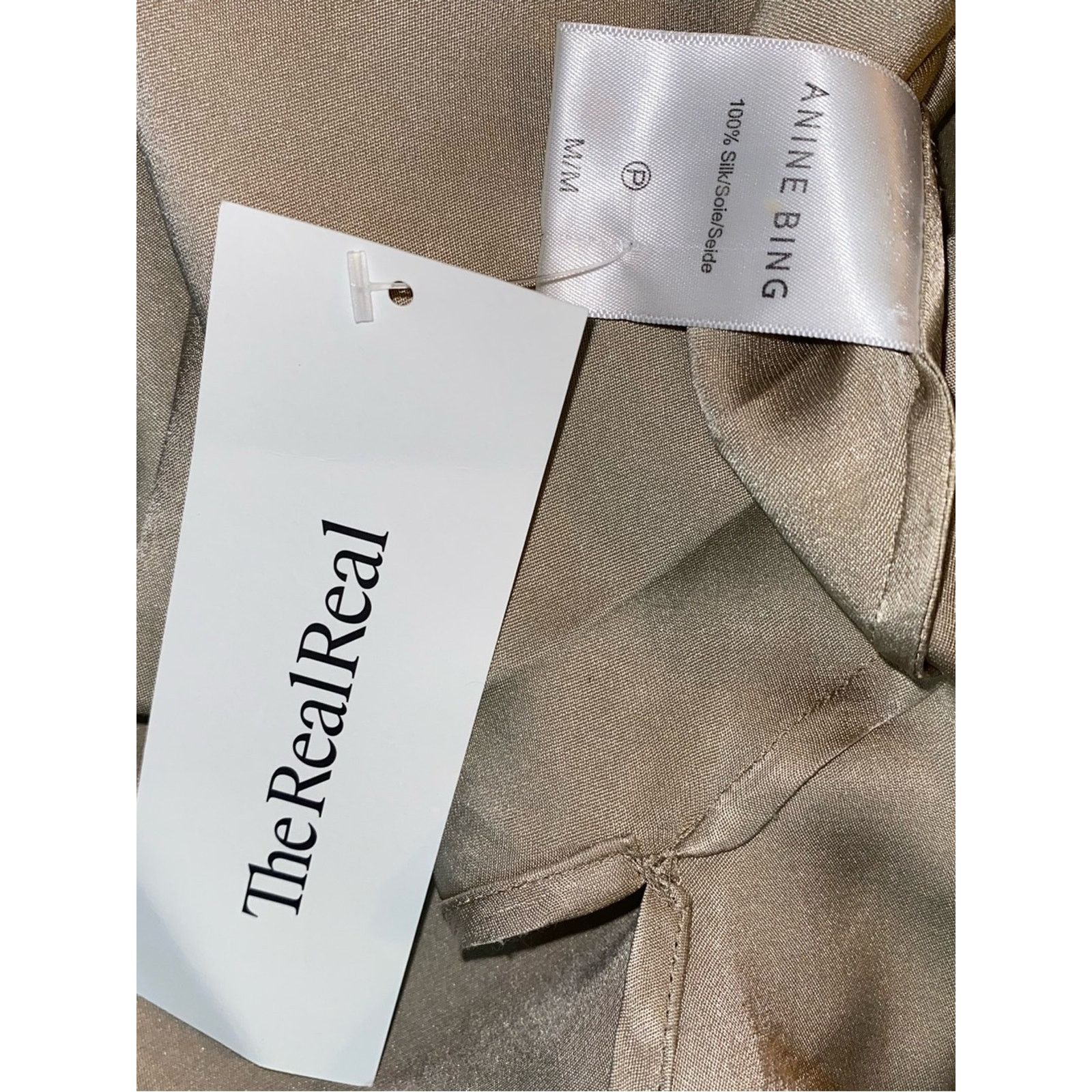 Anine Bing Anine Bing $300 Biege Satin Erin Silk Skirt MEDIUM EUC Size 30" / US 8 / IT 44 - 4 Thumbnail