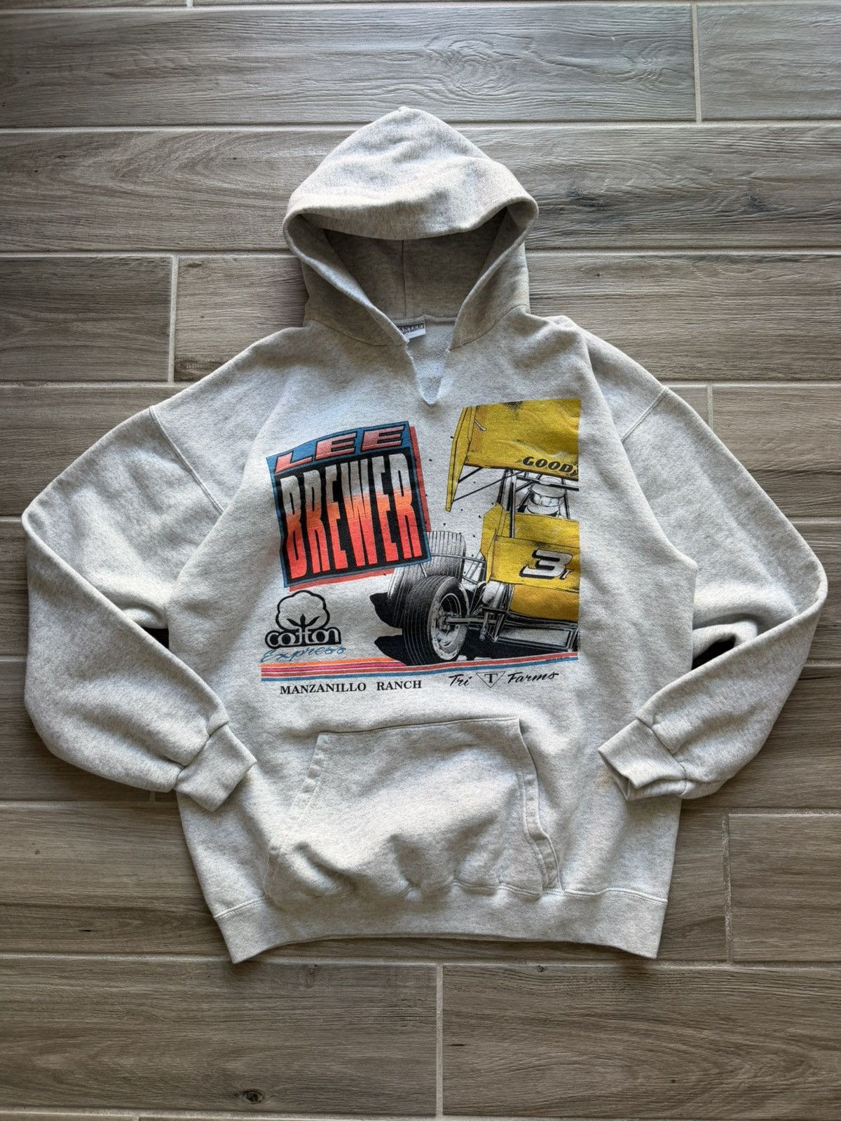 NASCAR Vintage 90s Distressed Racing Hoodie Lee Brewer Size Large Size US L / EU 52-54 / 3 - 1 Thumbnail