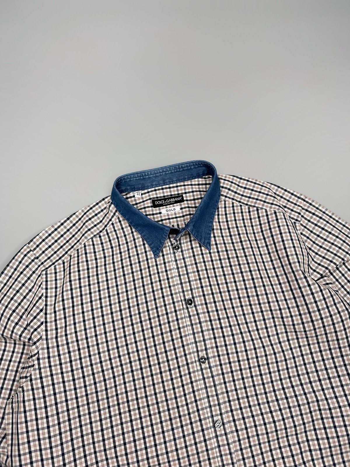 Dolce & Gabbana Dolce Gabbana Gold Button Up Shirt Size US XL / EU 56 / 4 - 3 Thumbnail