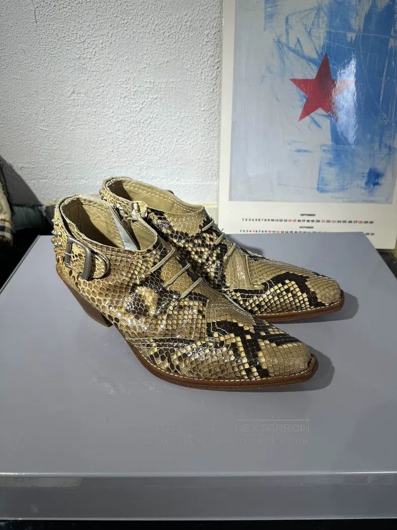 Junya Watanabe Junya Watanabe size M Snake Pattern Studded Pointed Toe Bo Size US 5 / EU 37 - 4 Thumbnail