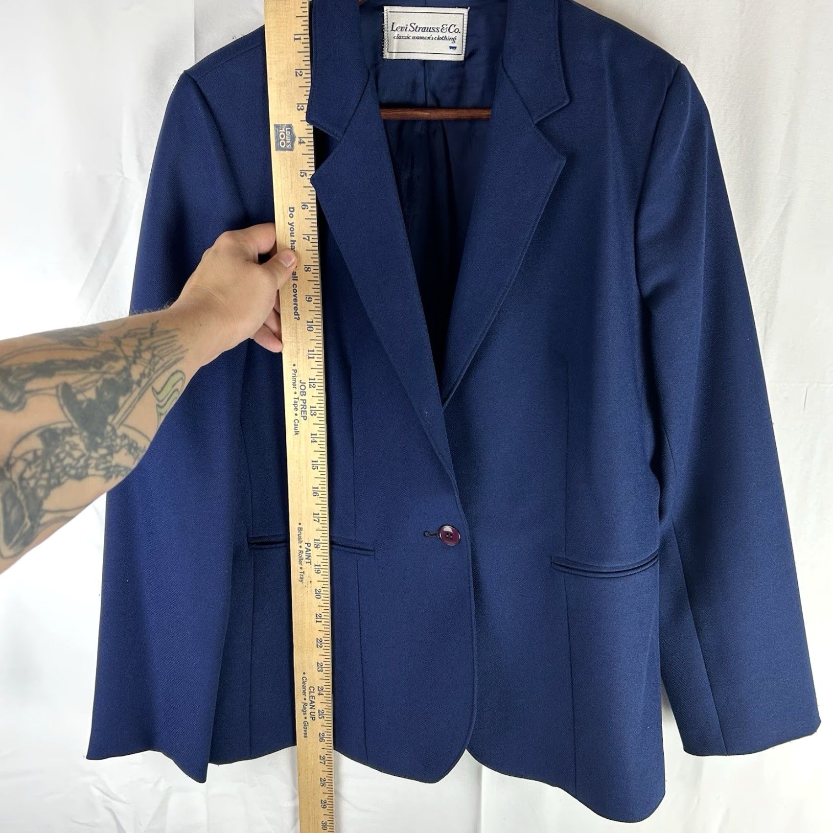 Levi's VINTAGE Levi's Blue Blazer Skirt Suit Set Size 14 80s 90s Power Suit Retro Women Size 36" / US 14 / IT 50 - 7 Thumbnail