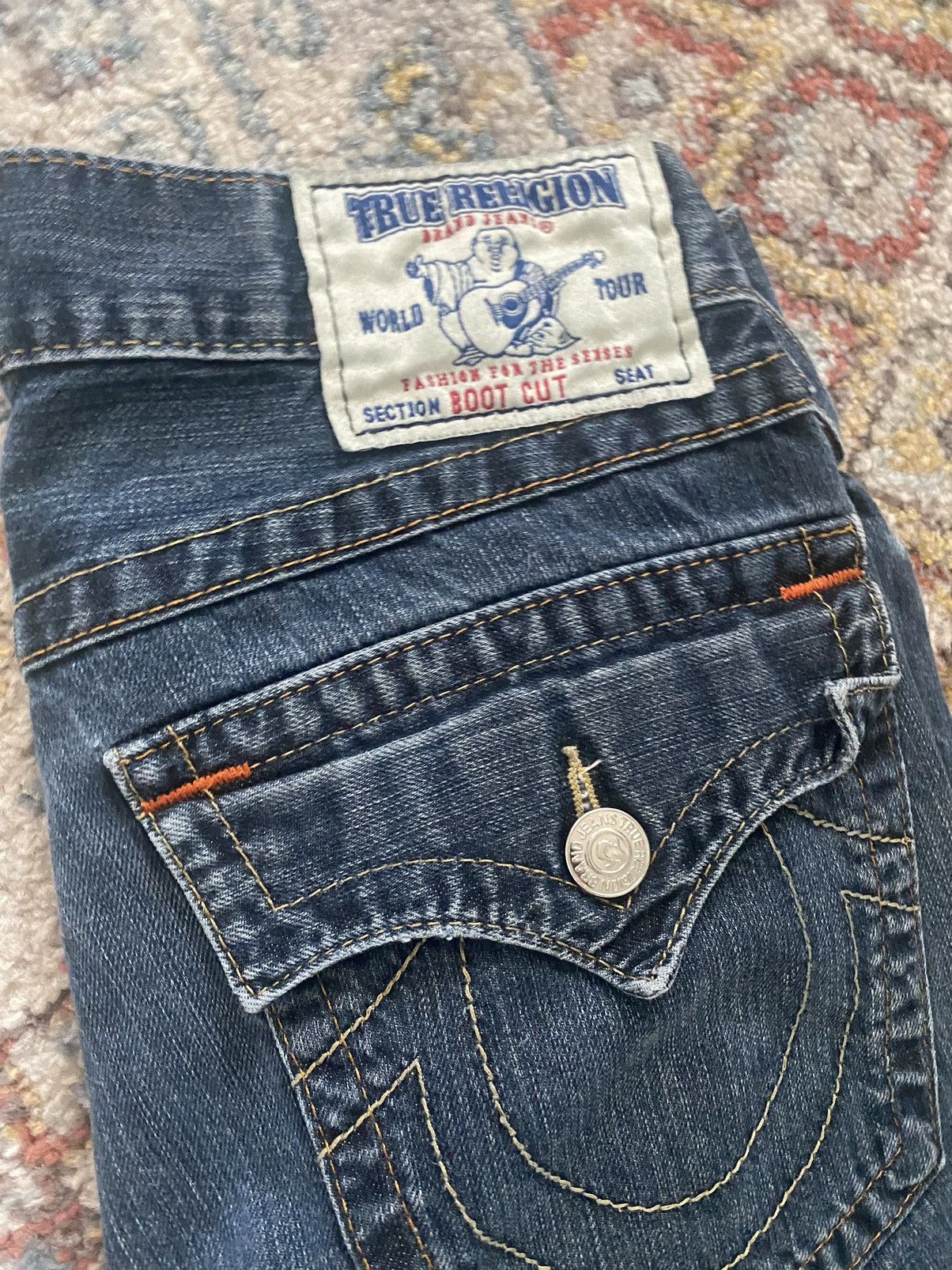 True Religion × Vintage Vintage True Religion Boot Cut Jeans Size US 31 - 3 Thumbnail