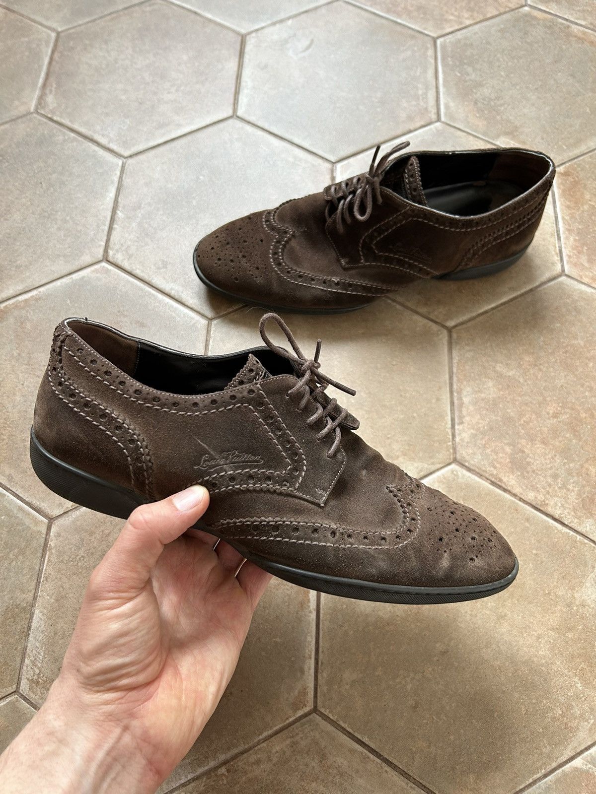 Louis Vuitton LOUIS VUITTON Loafers Suede Shoes LV Logo sneakers Size US 9 / EU 42 - 2 Thumbnail