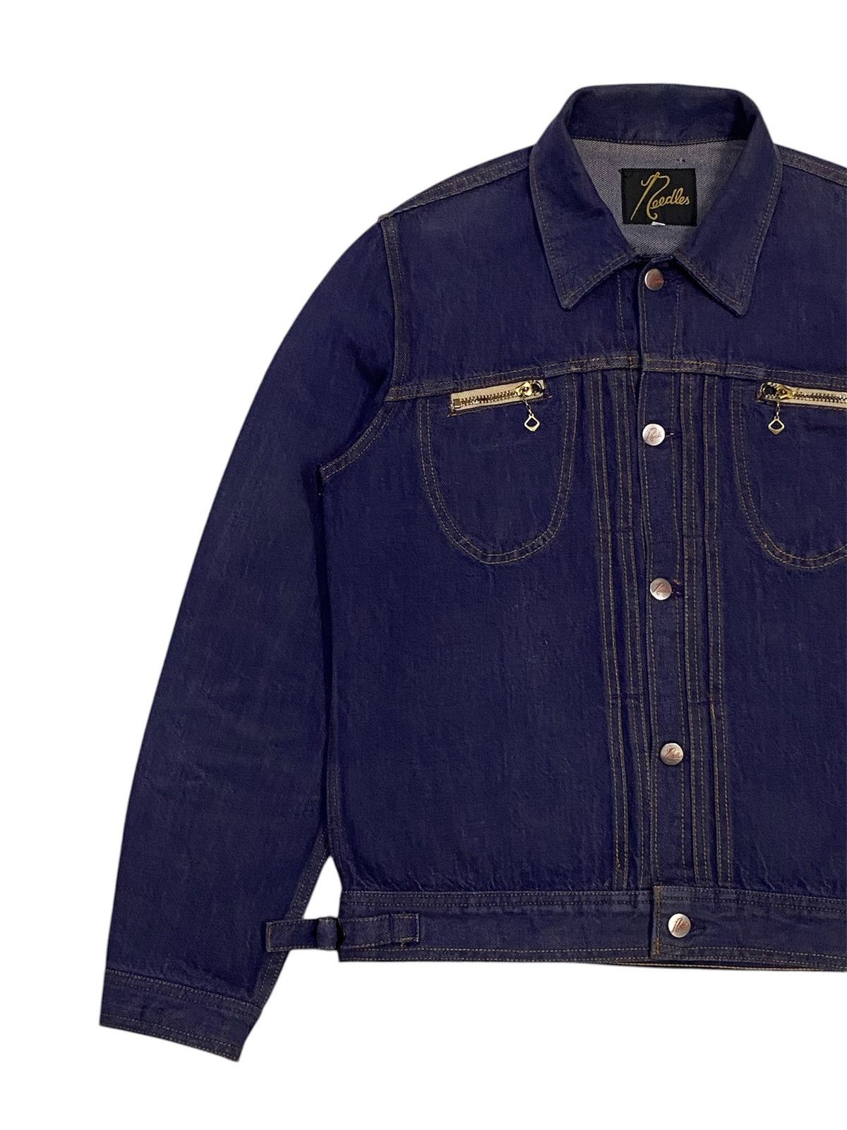 Needles 🪡Needles Selvedge Zip Chest Pocket Denim Jacket Size US S / EU 44-46 / 1 - 8 Thumbnail