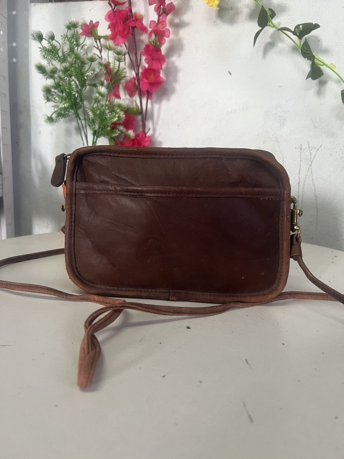 Coach × Vintage Vintage Milk Chocolate Coach Leather Shoulder Size ONE SIZE - 2 Thumbnail