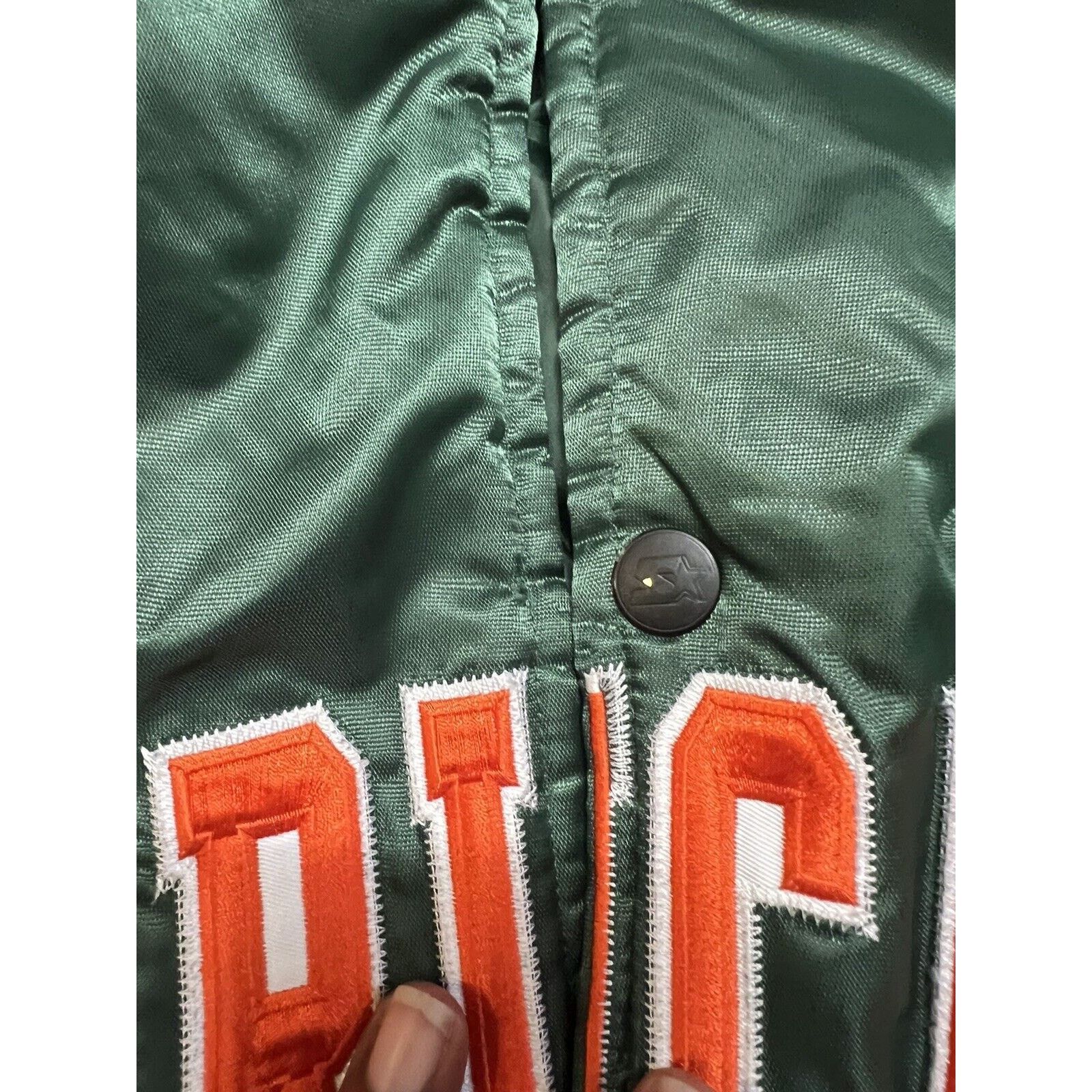 Starter VTG 80’s Miami Hurricanes Satin Starter Bomber Snap L Jacket Size US L / EU 52-54 / 3 - 5 Thumbnail