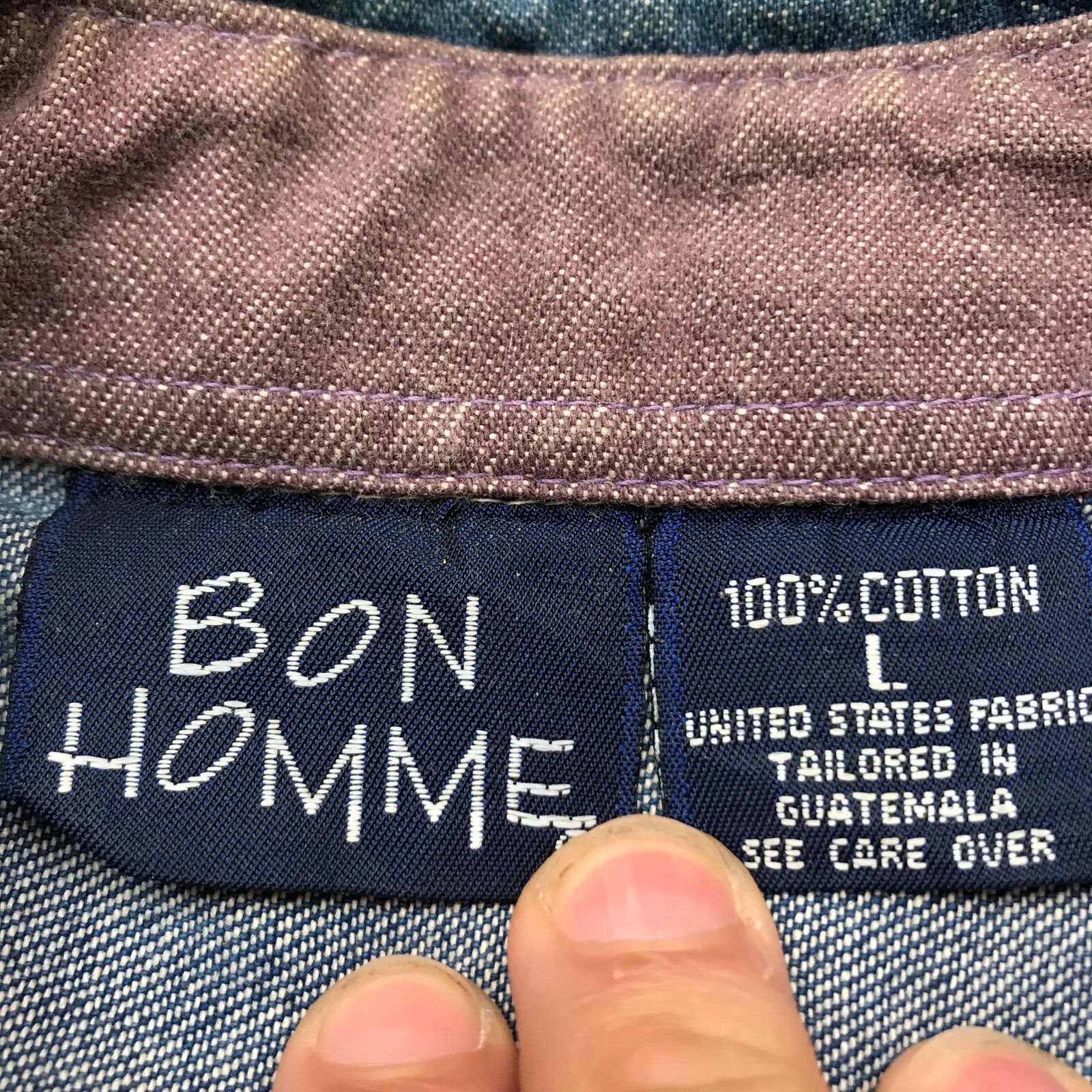 Other Vintage Bon Homme Button Down Denim Shirt Mens Large Pink Size US L / EU 52-54 / 3 - 4 Thumbnail