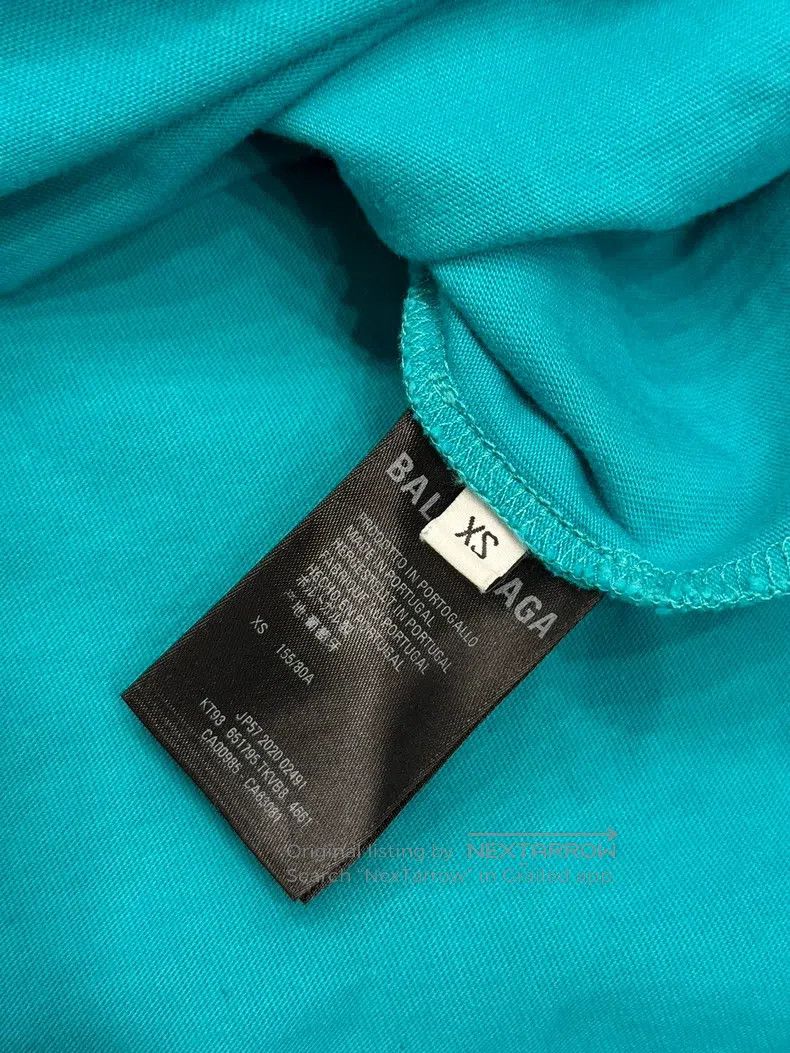 Balenciaga Balenciaga Letter Destroyed Short Sleeve, Lake Green Size US XS / EU 42 / 0 - 5 Thumbnail