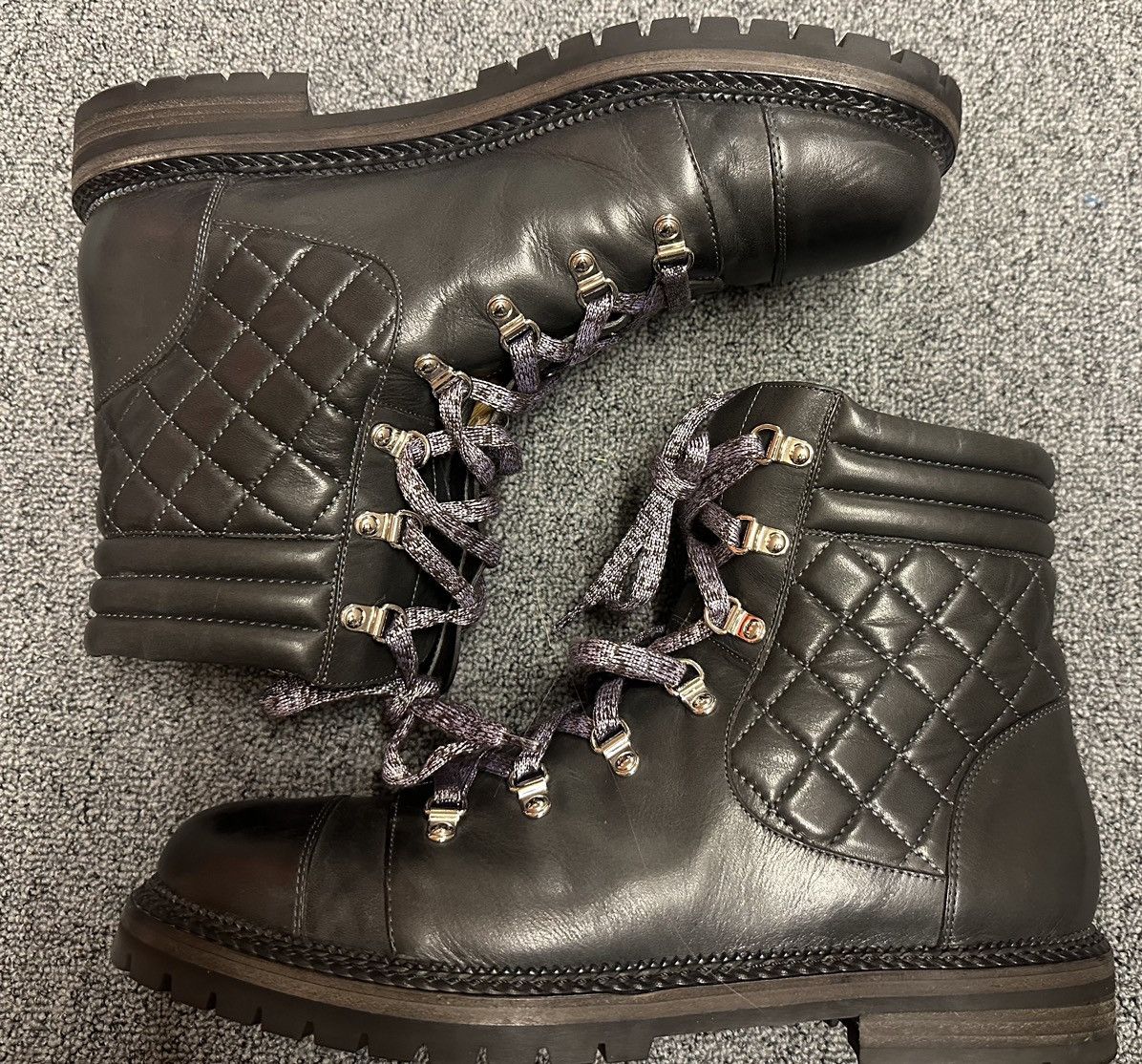 Chanel Chanel Calfskin Ankle Combat Boots Size US 12 / EU 45 - 18 Thumbnail