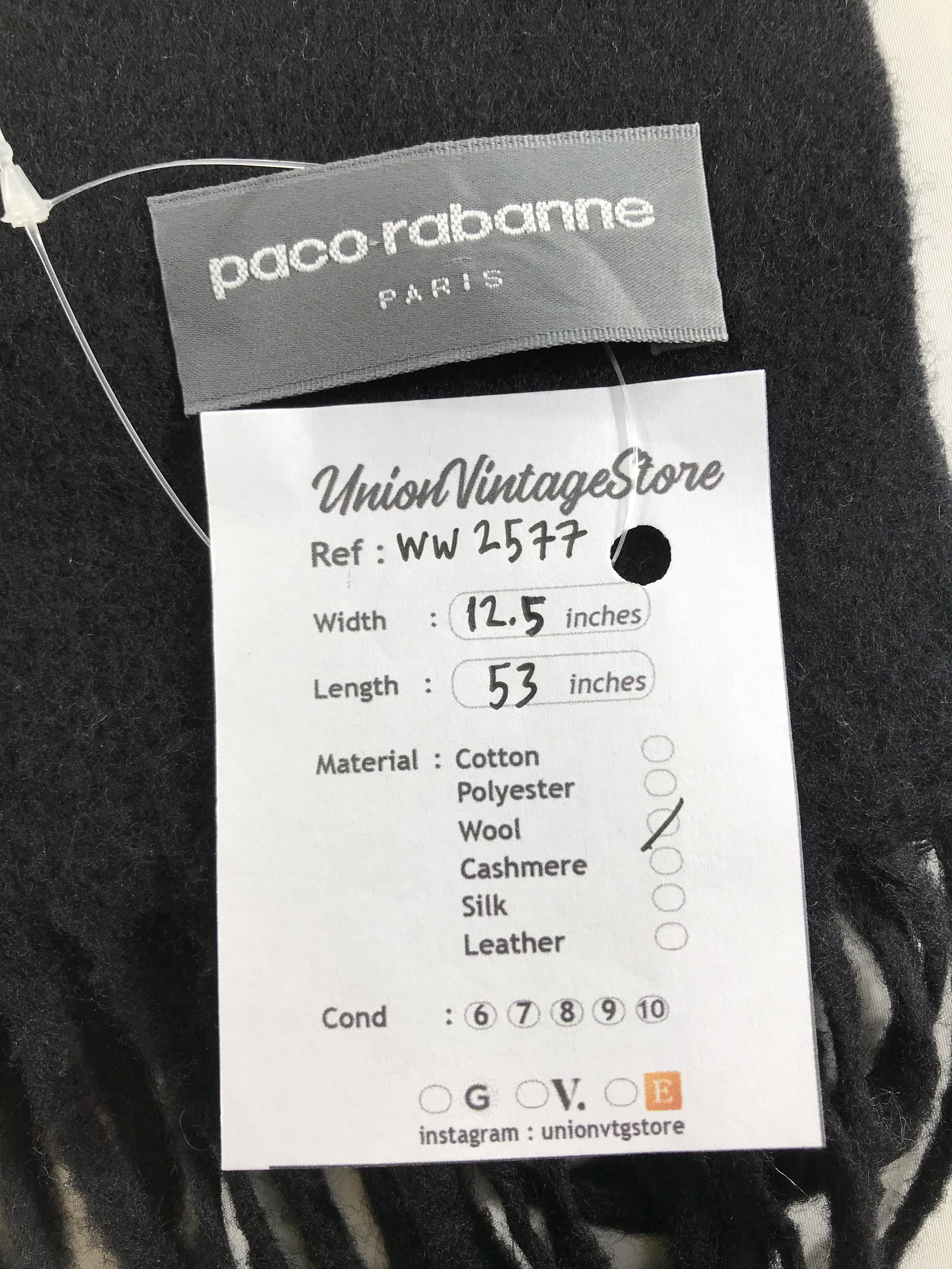 Paco Rabanne Paco Robanne Scarf / Muffler / Neckwear - WW2577 Size ONE SIZE - 4 Thumbnail