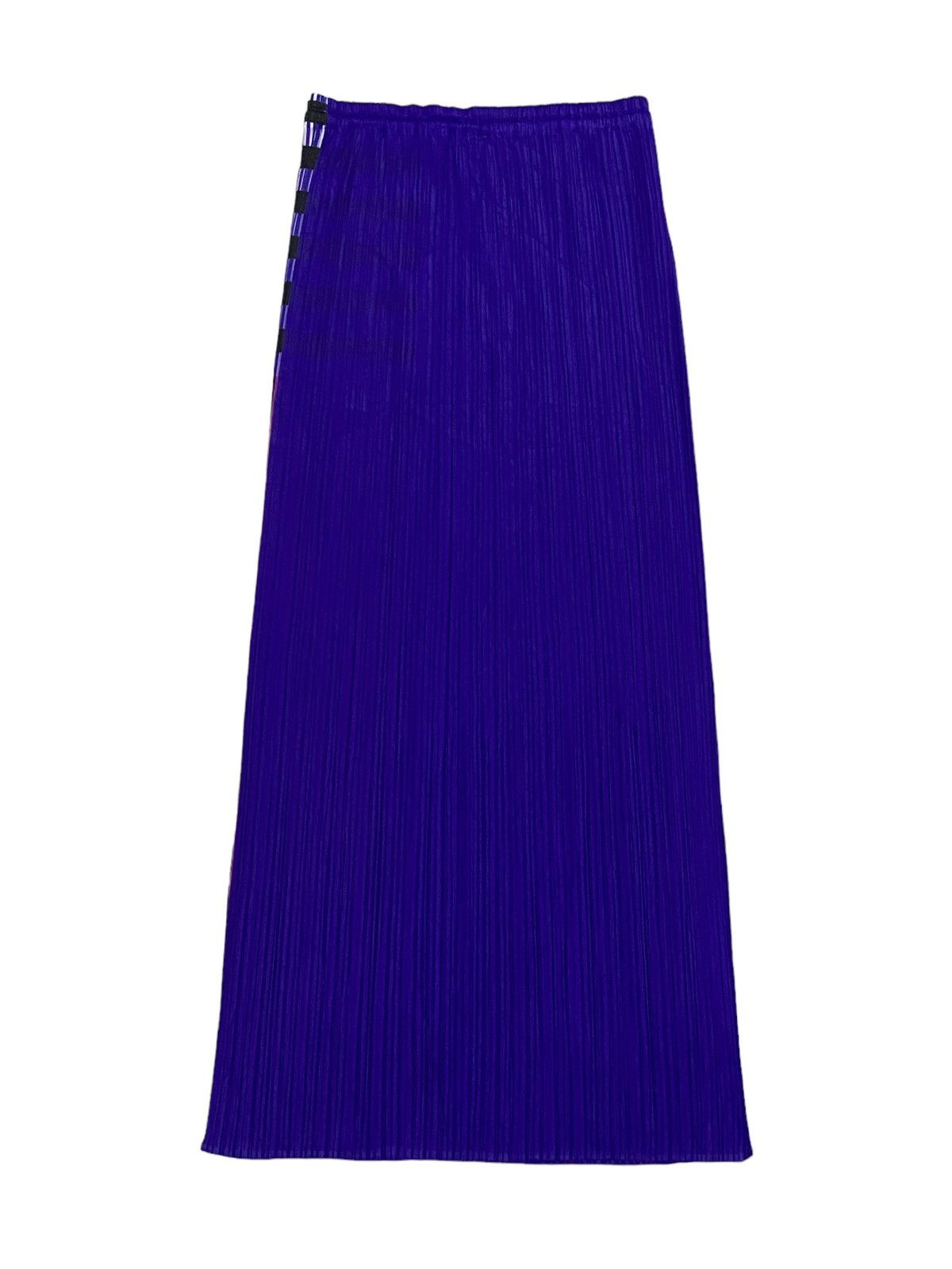 Issey Miyake Pleats Please Issey Miyake Pleated Striped Long Skirt Size 28" / US 6 / IT 42 - 2 Thumbnail