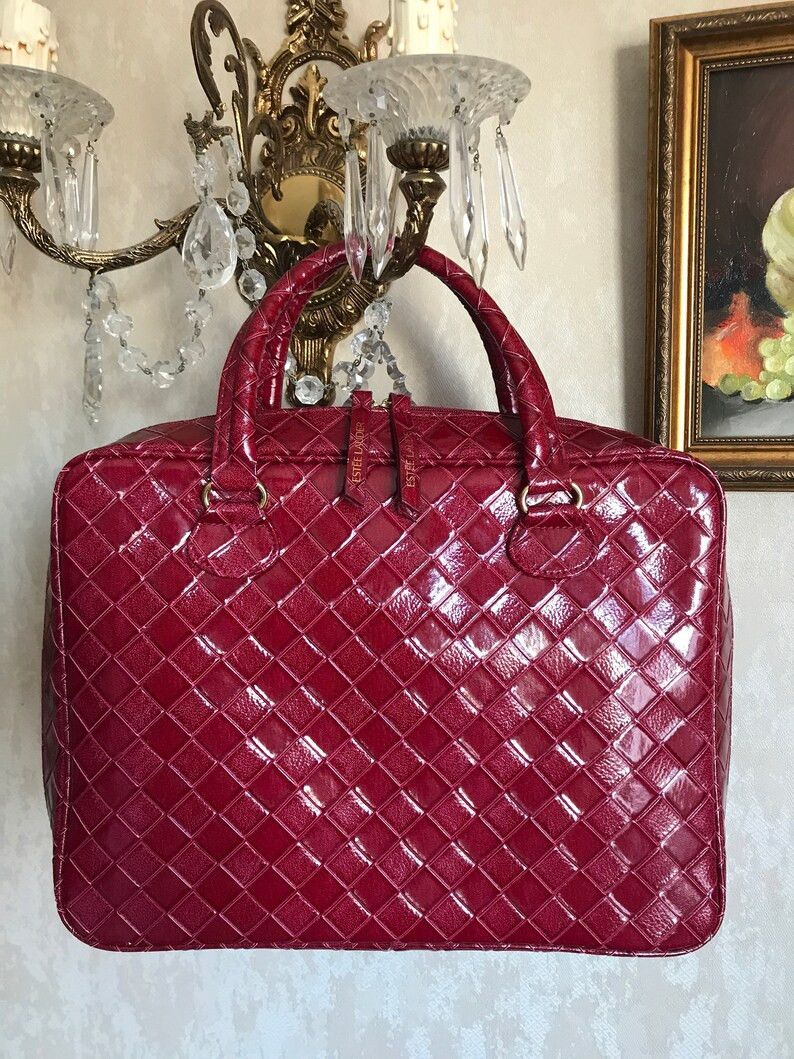 Vintage Cherry Red Bag briefcase