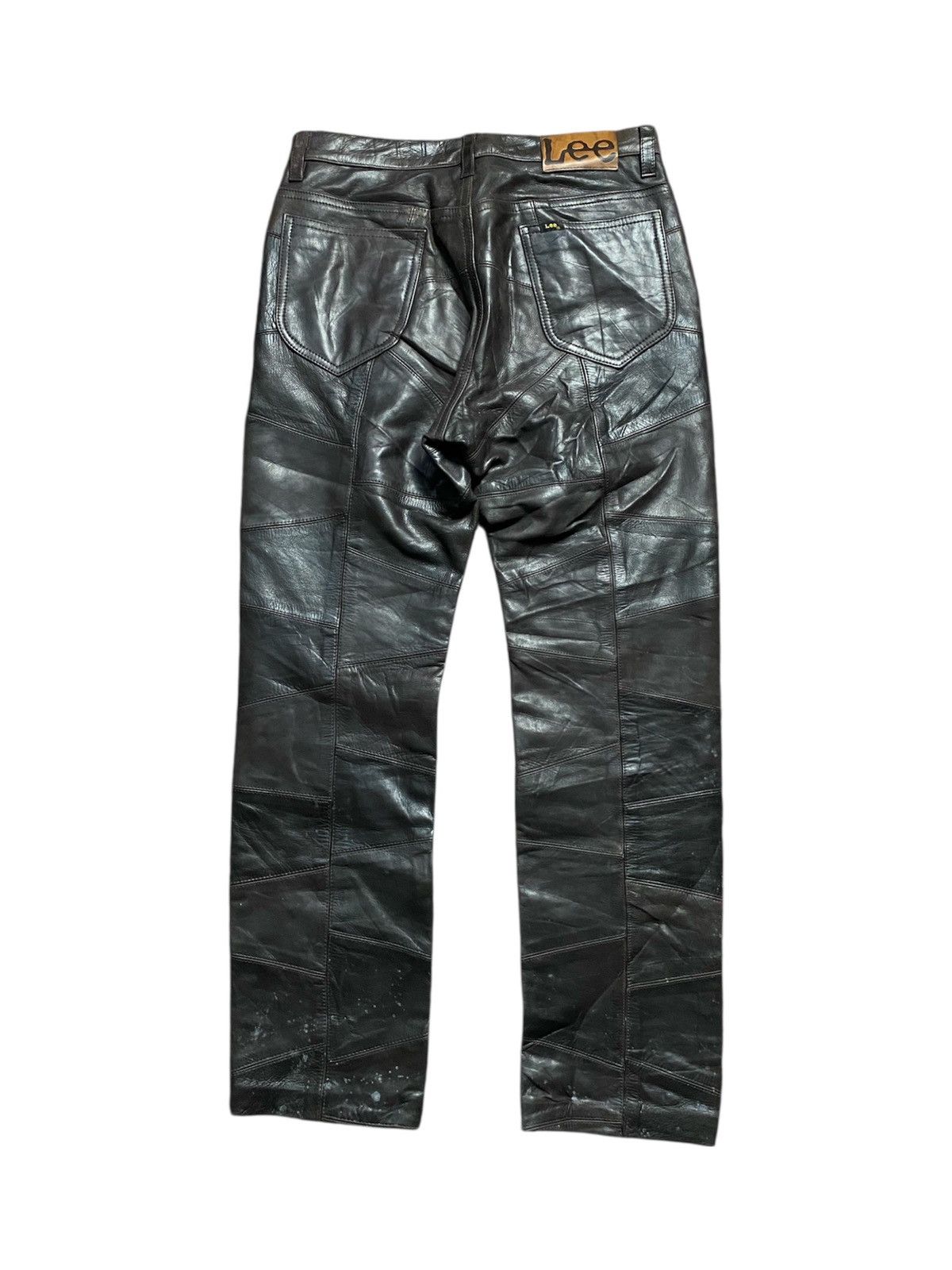 Lee Vintage Lee Patches Leather Pants Size US 32 / EU 48 - 2 Thumbnail