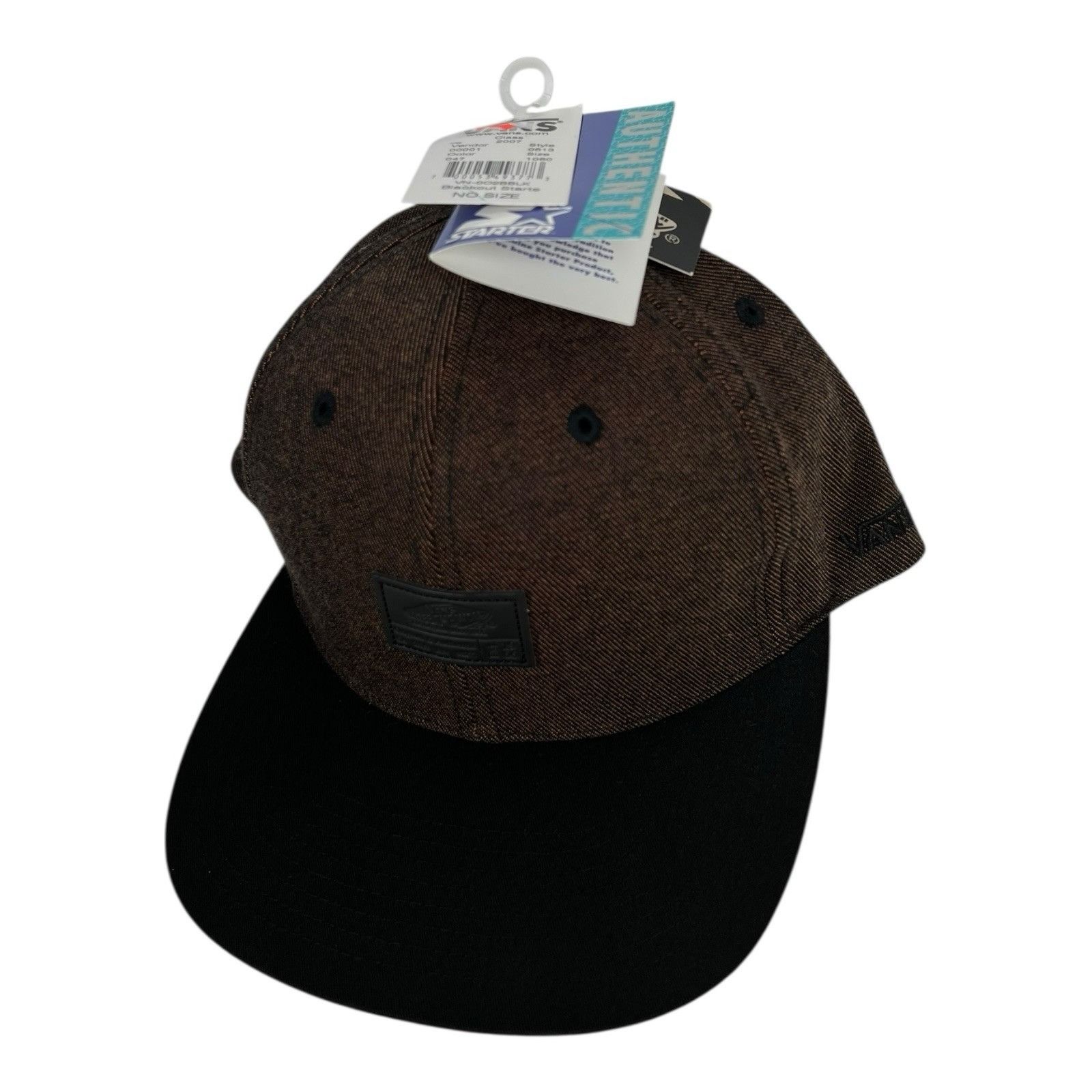 Vans Vans Starter Snapback Hat Cap Brown Black Retro Patch Size ONE SIZE - 1 Thumbnail